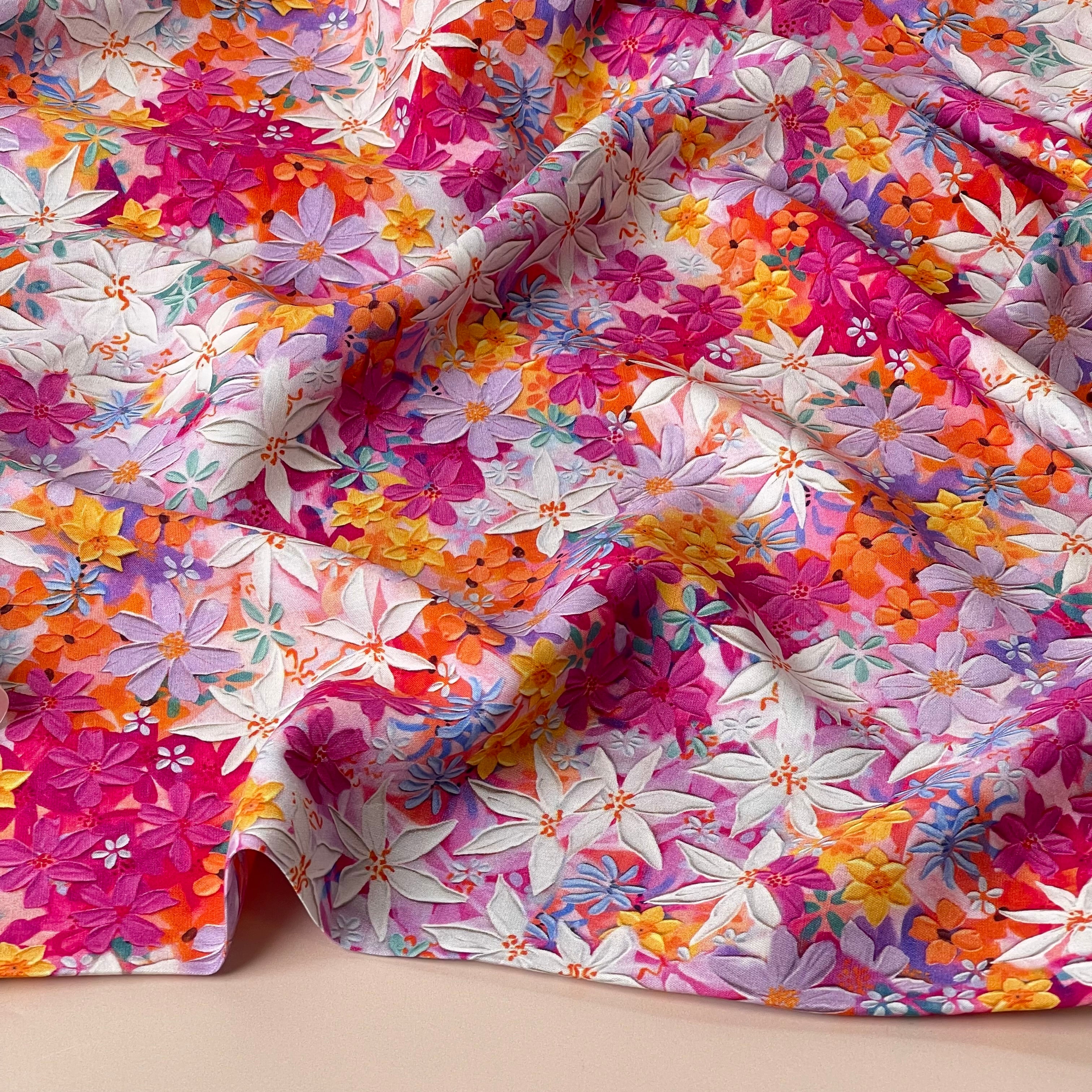 Sunny Meadow Viscose Fabric