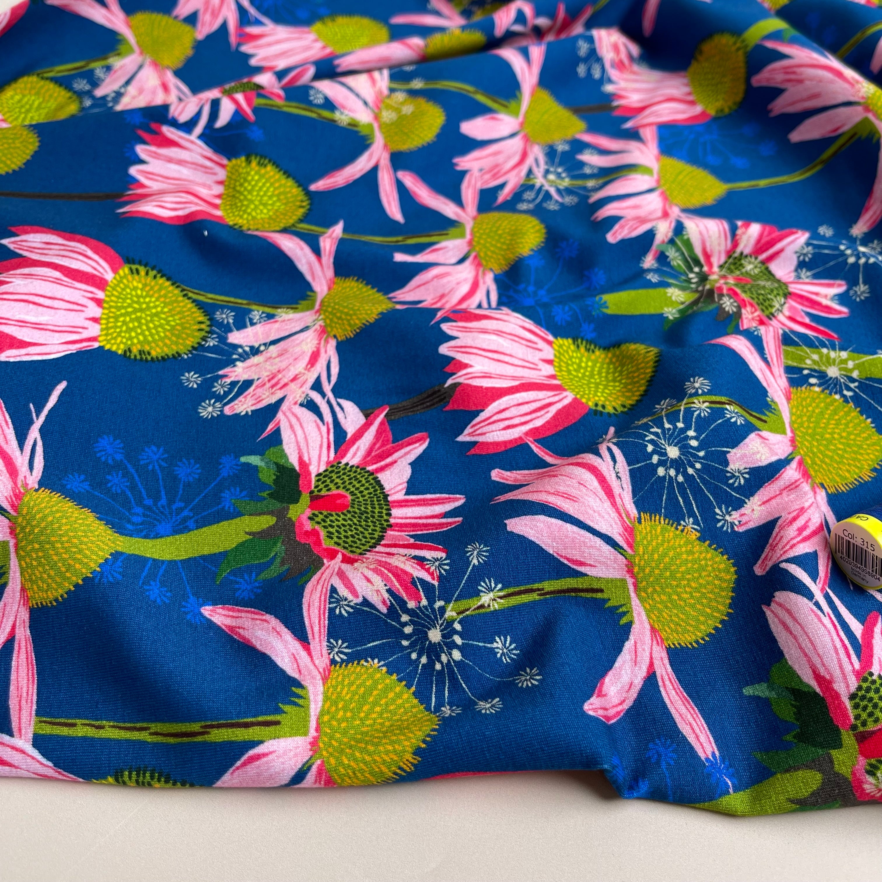 Danish Design - Autumn Flowers Cotton Jersey Fabric
