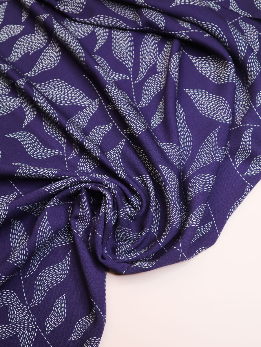 PRE-ORDER - MID SEPTEMBER DELIVERY Mind The MAKER - Lulu Blue Viscose Twill with LENZING™ ECOVERO™ fibres