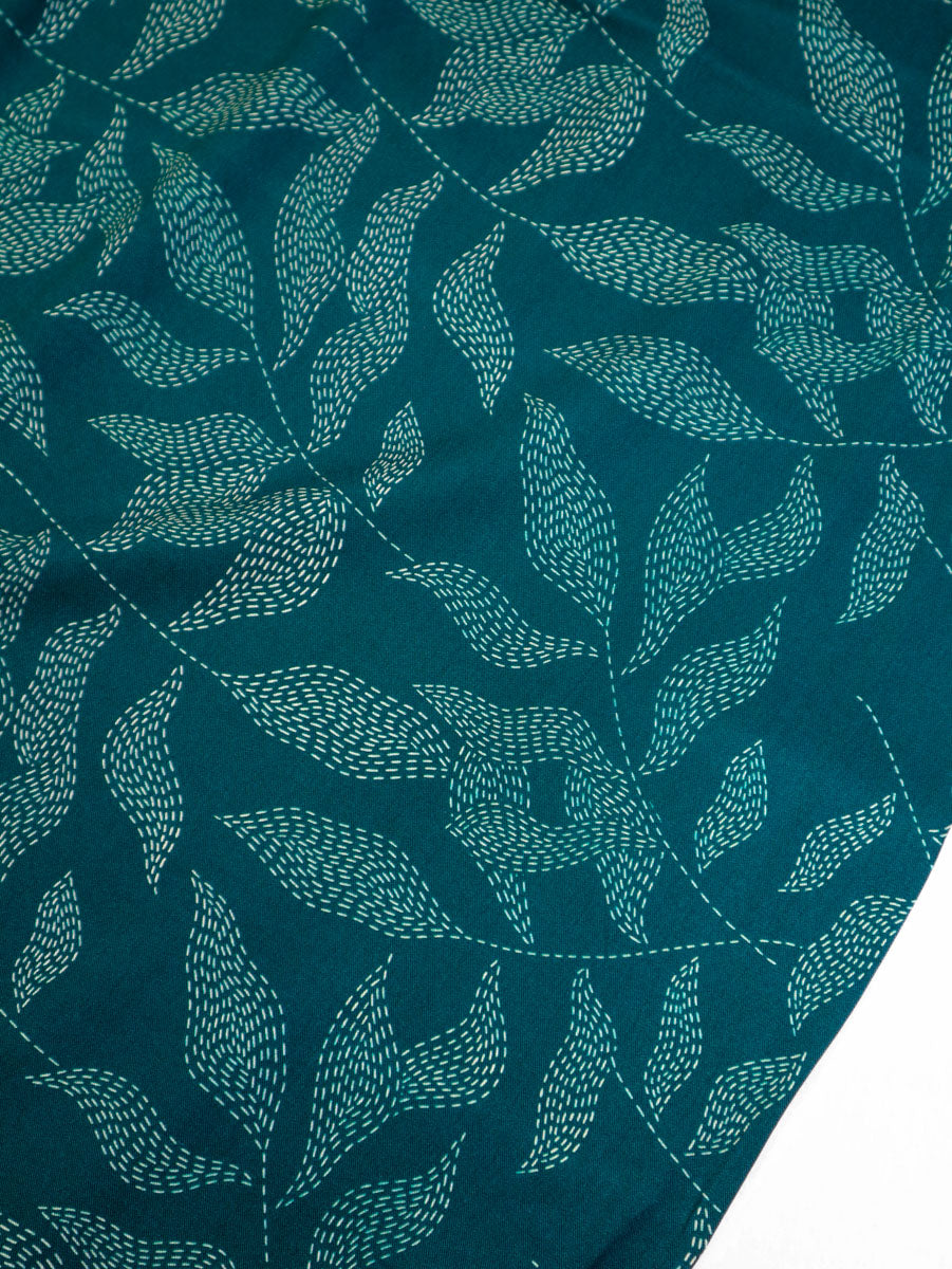 PRE-ORDER - MID SEPTEMBER DELIVERY Mind The MAKER - Lulu Teal Viscose Twill with LENZING™ ECOVERO™ fibres