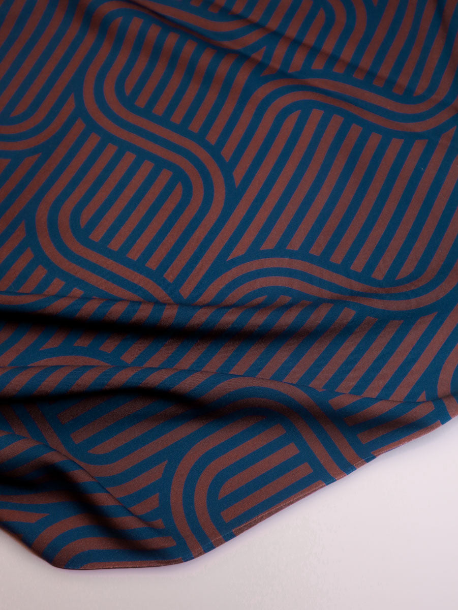 PRE-ORDER - MID SEPTEMBER DELIVERY Mind The MAKER - Ziggy Rust Viscose Twill with LENZING™ ECOVERO™ fibres