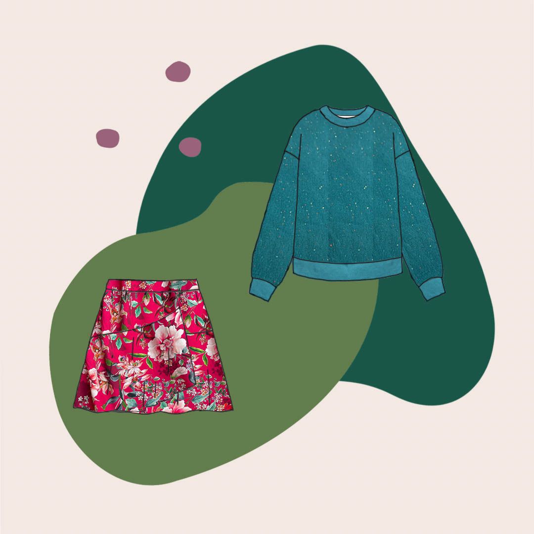 Make an Outfit Colour Bundle - Watercolour Tropics Viscose & Cosy Colours Sweat-shirting