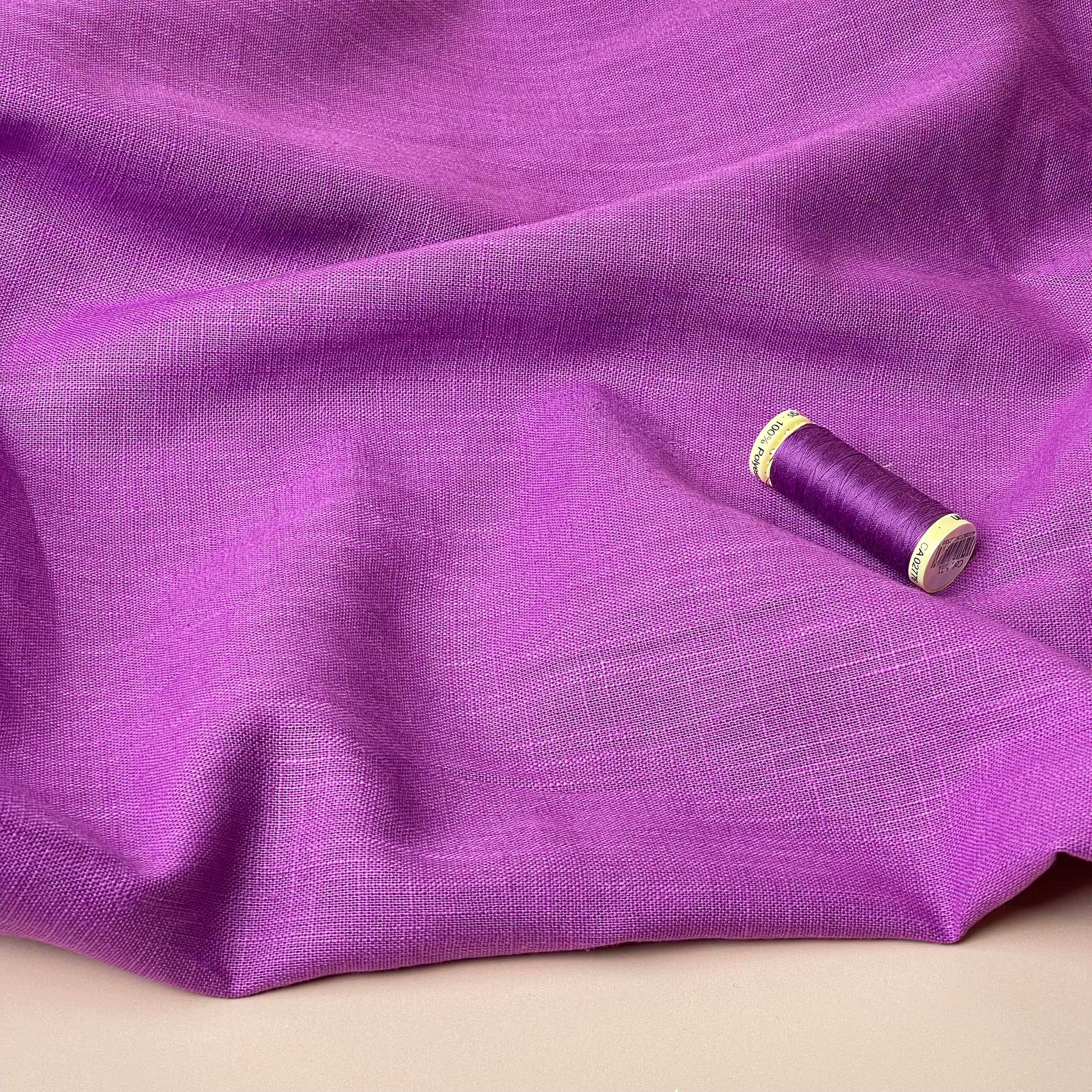 Breeze Cyclamen - Enzyme Washed Linen Fabric