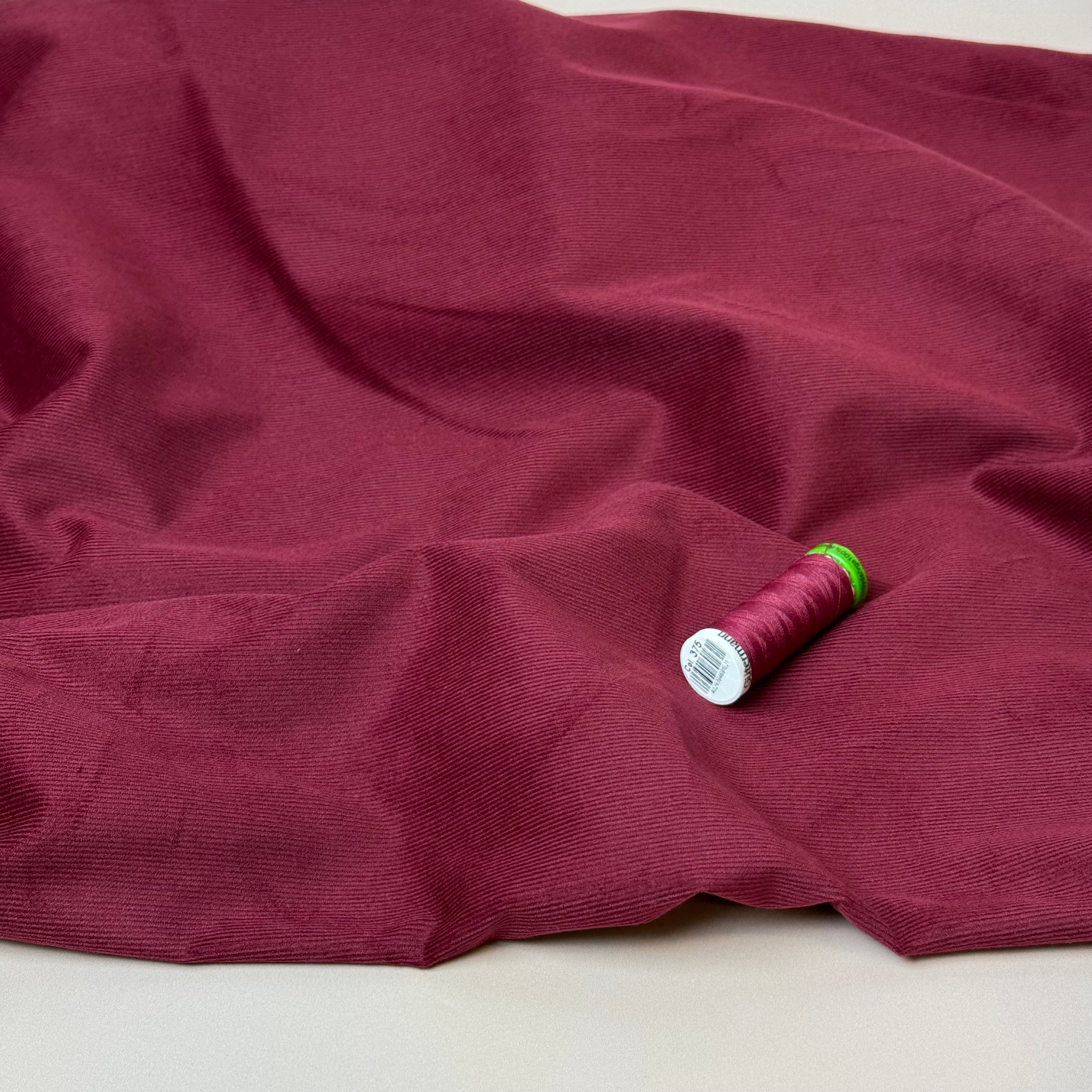 21 Wale Cotton Needlecord in Berry