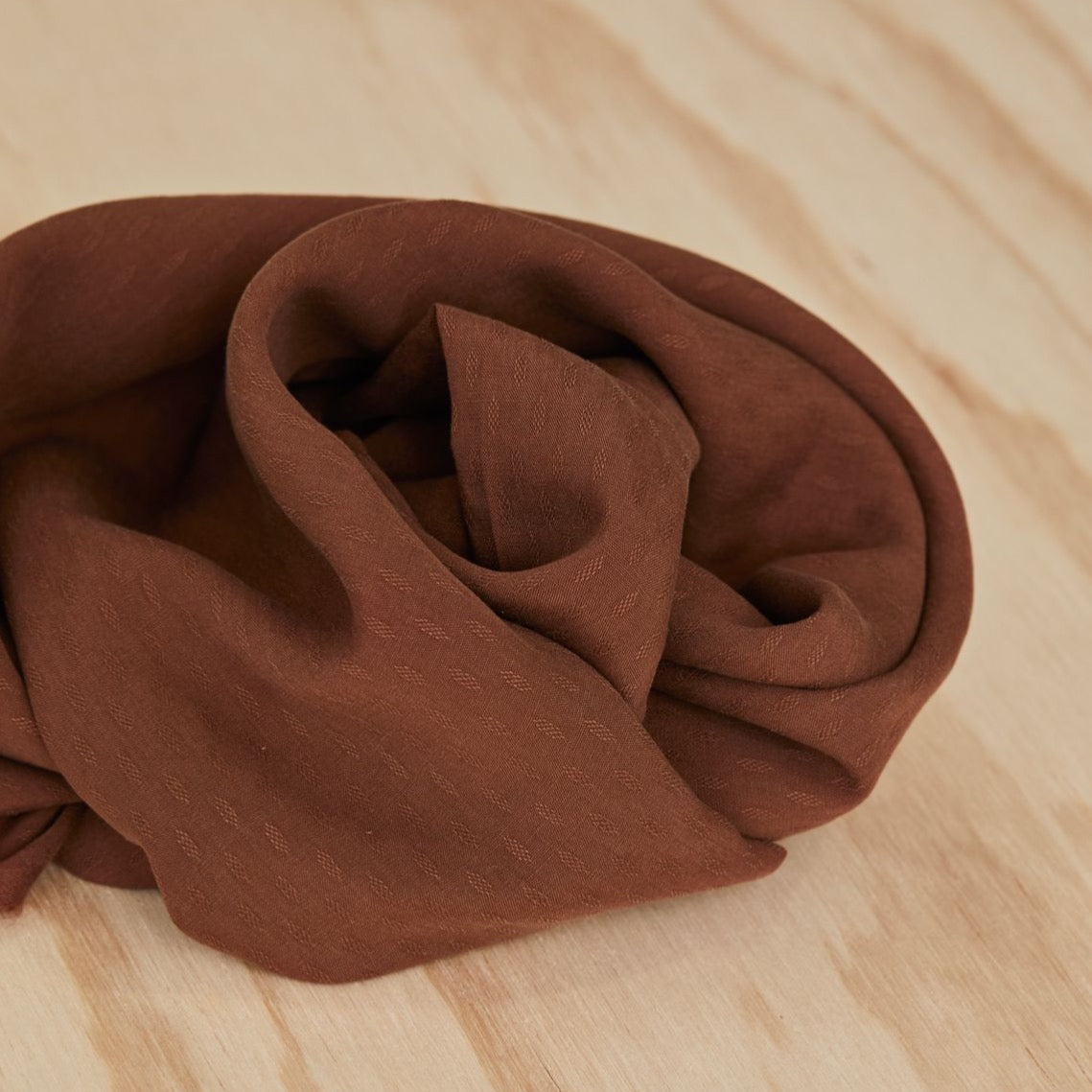 REMNANT 1.9 Metres - Meet MILK - Pecan Light Diamond Jacquard with TENCEL™ fibers