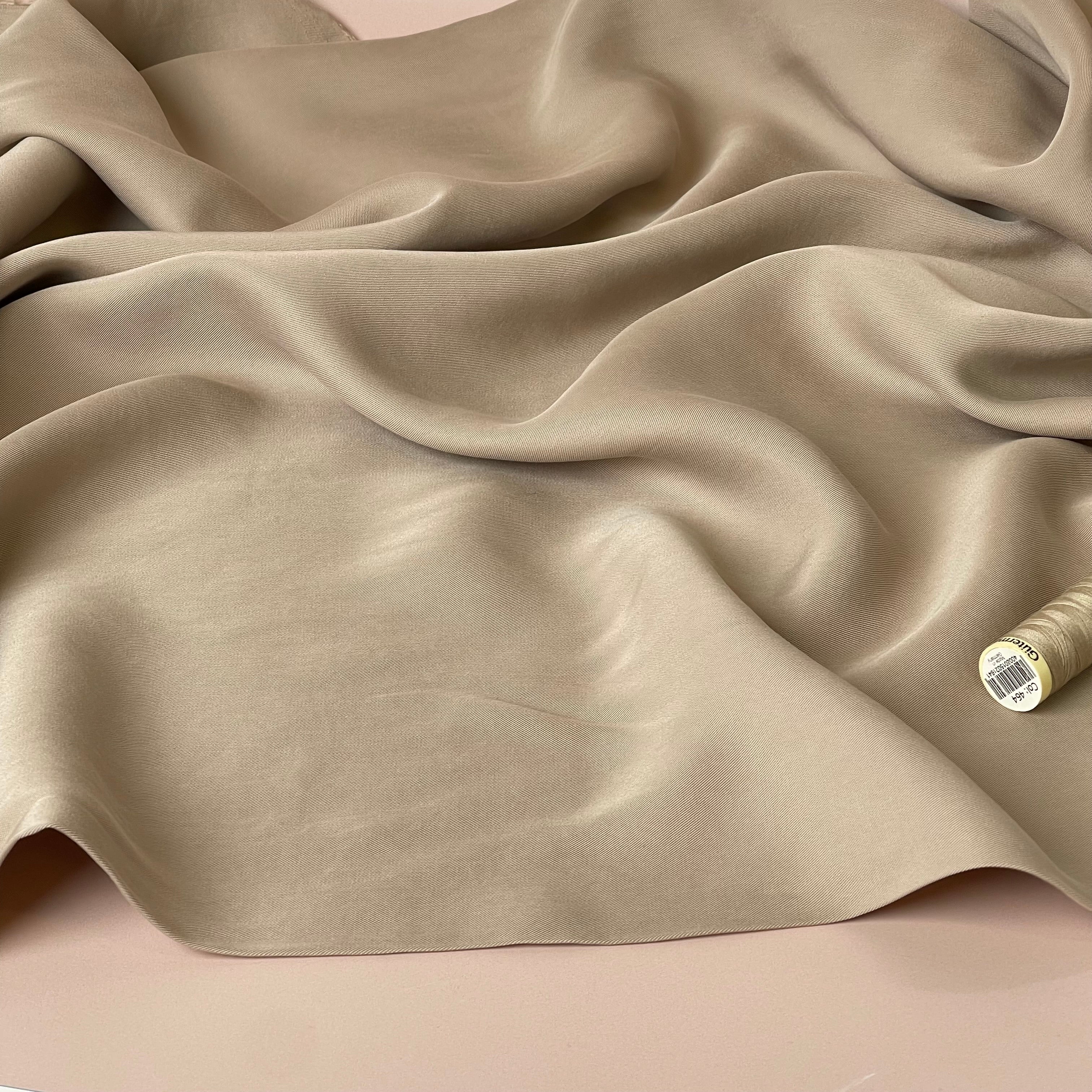 Lush in Beige TENCEL™ Lyocell Sandwashed Twill