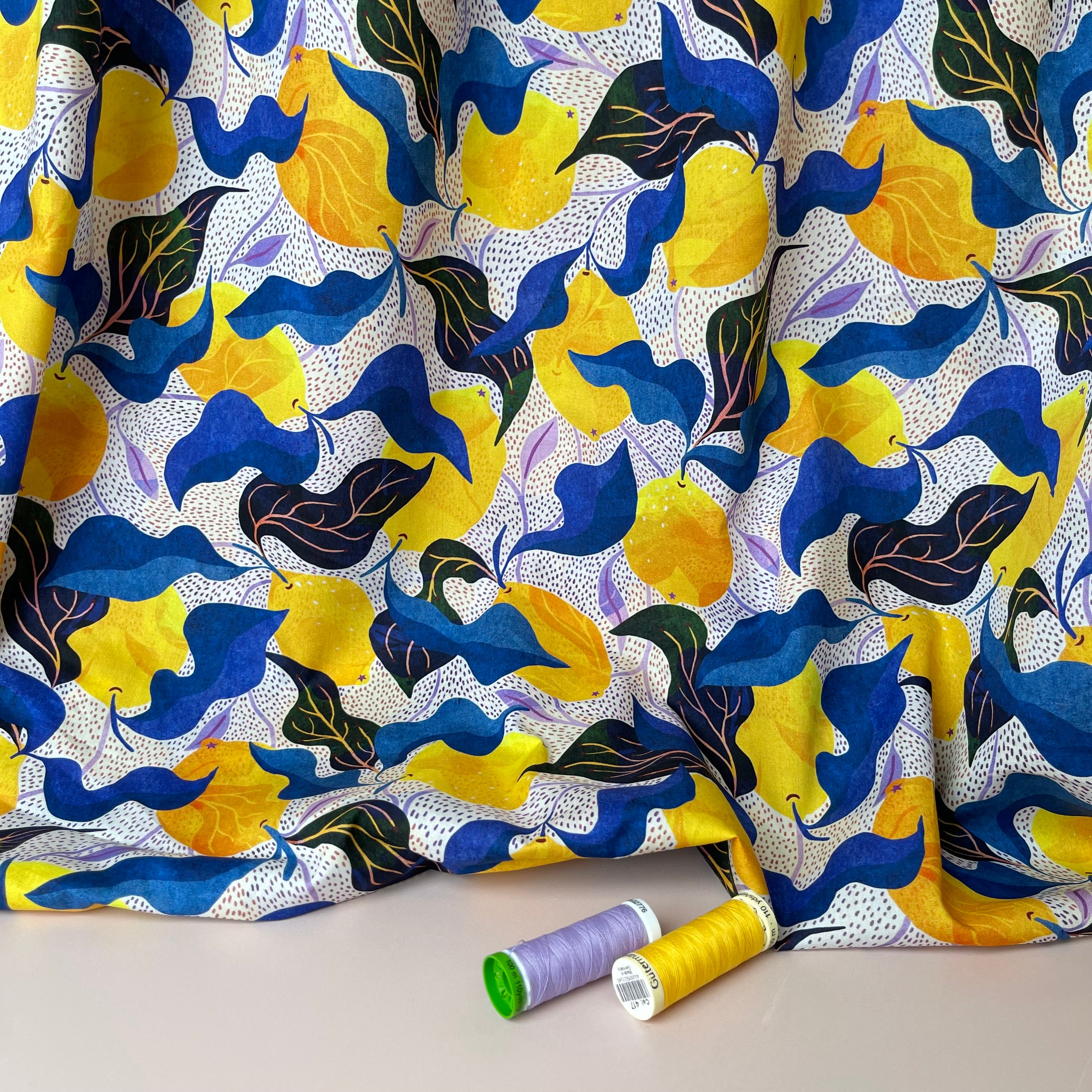 Adventure - Mediterranean Lemons Cotton Lawn