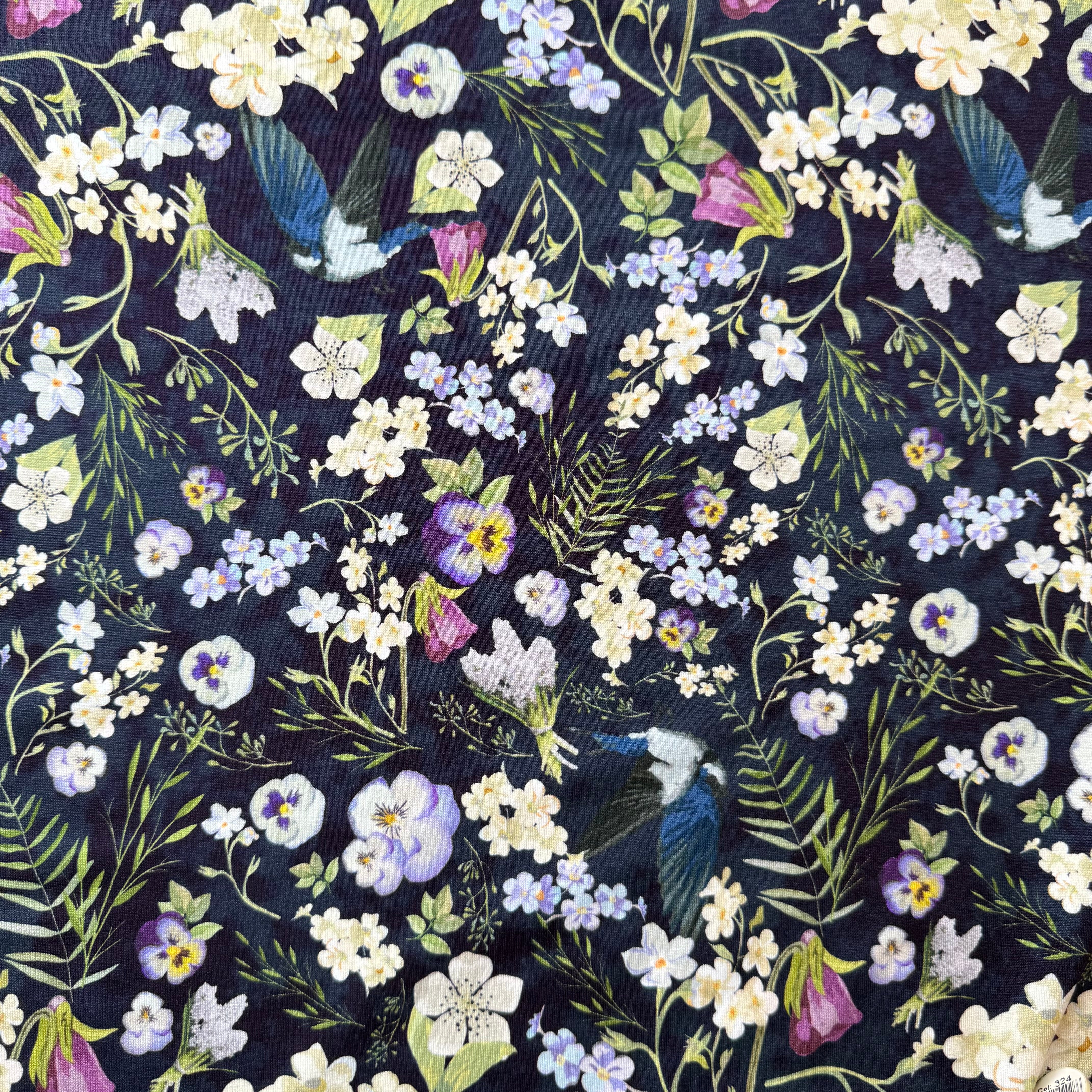 Danish Design - Meadow Flowers & Birds ECOVERVO™ Viscose Jersey