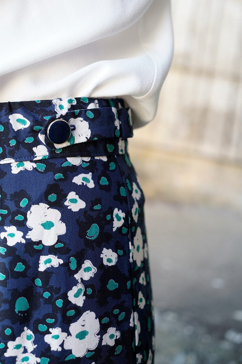 REMNANT 0.85 Metre - Églantine & Zoé - Carlota Atlantic Blue ECOVERO™ Viscose Twill Fabric