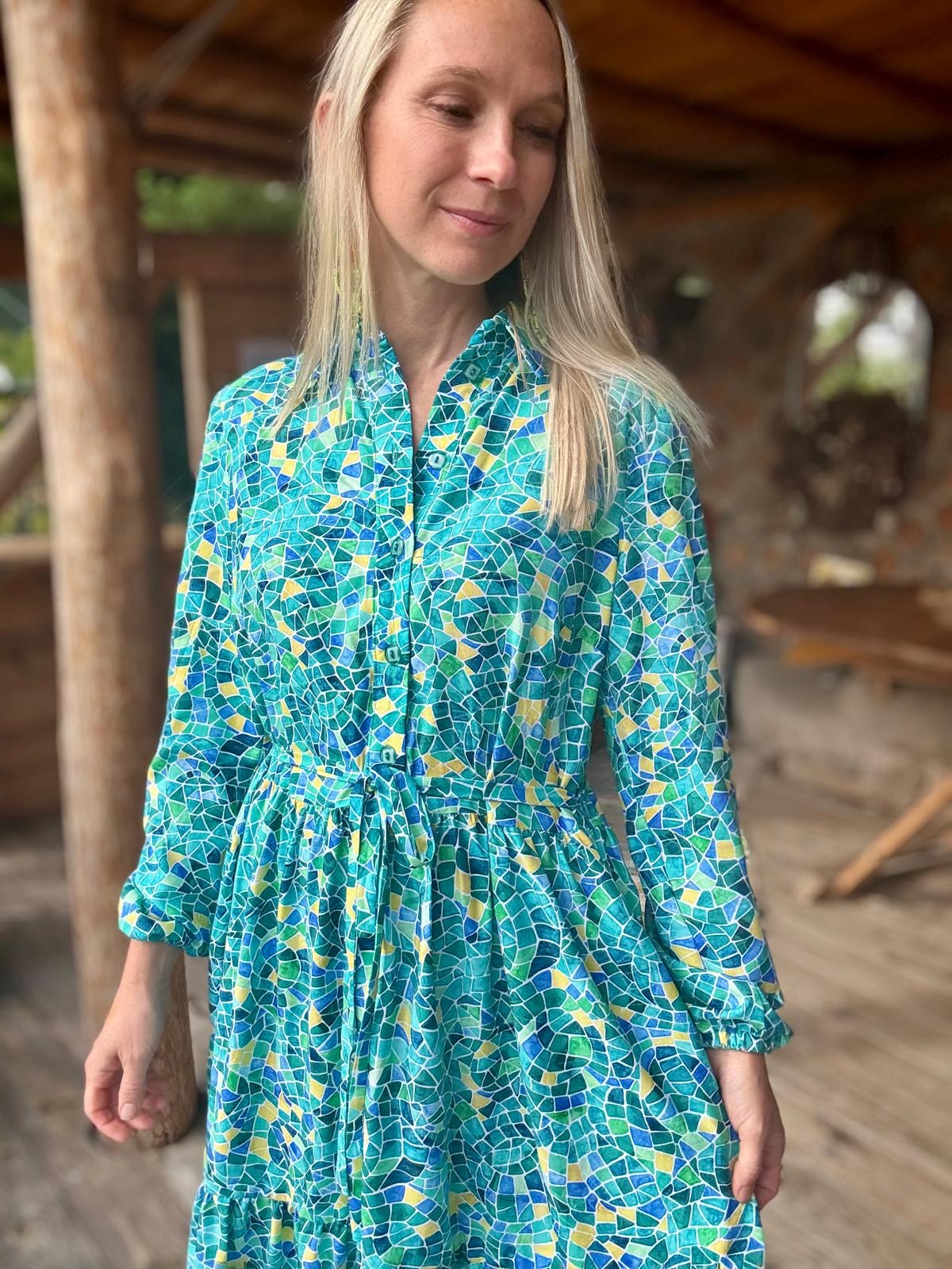 Adventure - Mosaics Viscose in Emerald