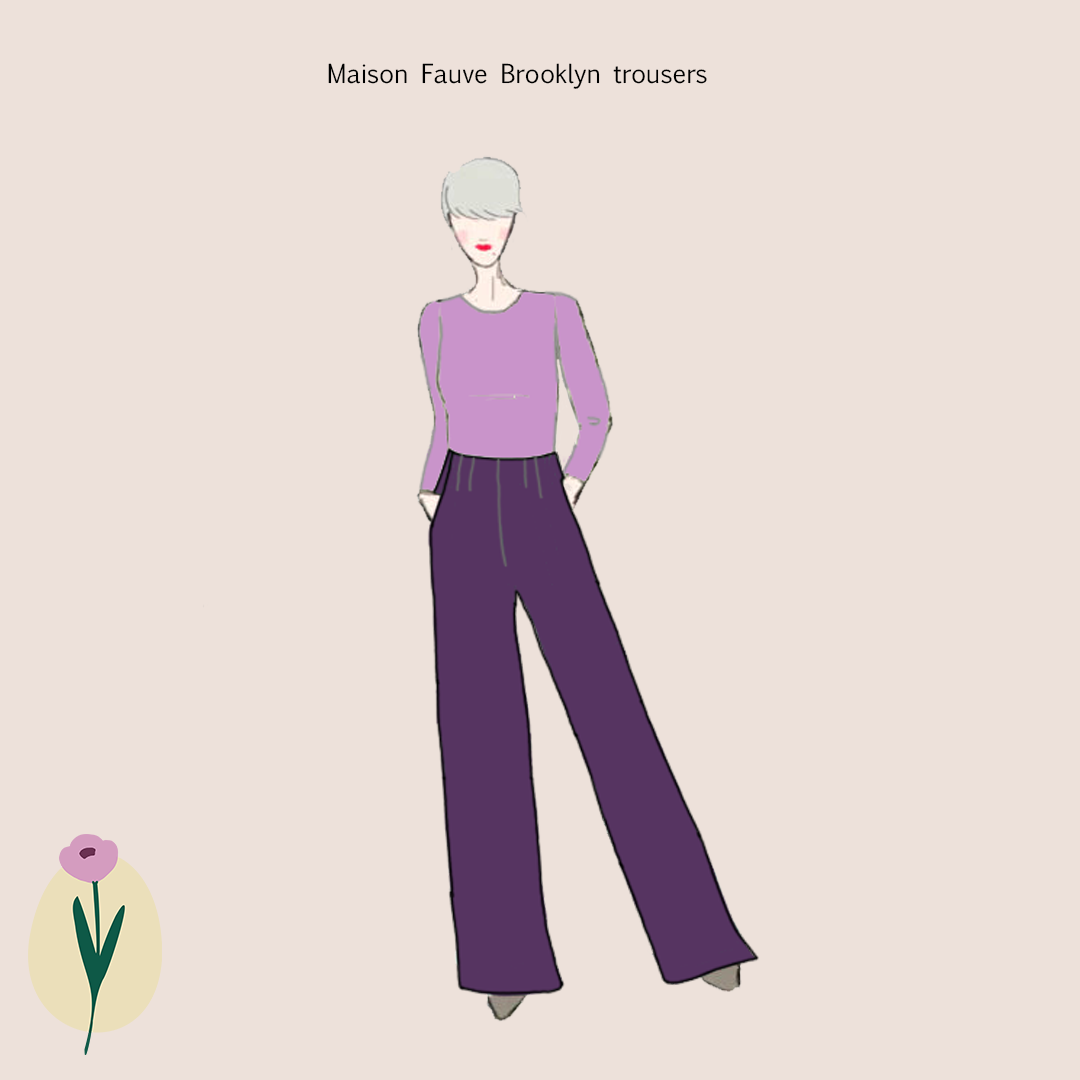 Deadstock Pure Wool Crepe Fabric in Purple