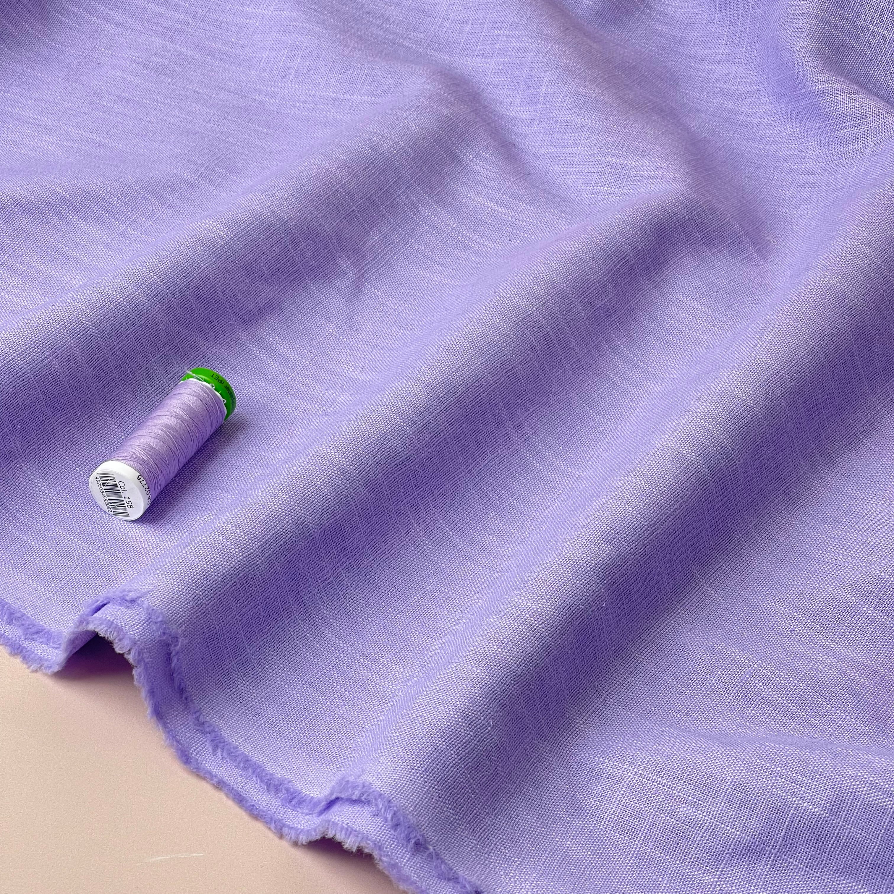 Breeze Spring Lilac - Enzyme Washed Linen Cotton Fabric