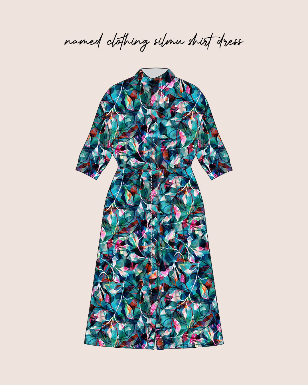Lamazi Makers Club - March Luxury Bag - Silmu Shirt Dress Sewing Kit in Viscose
