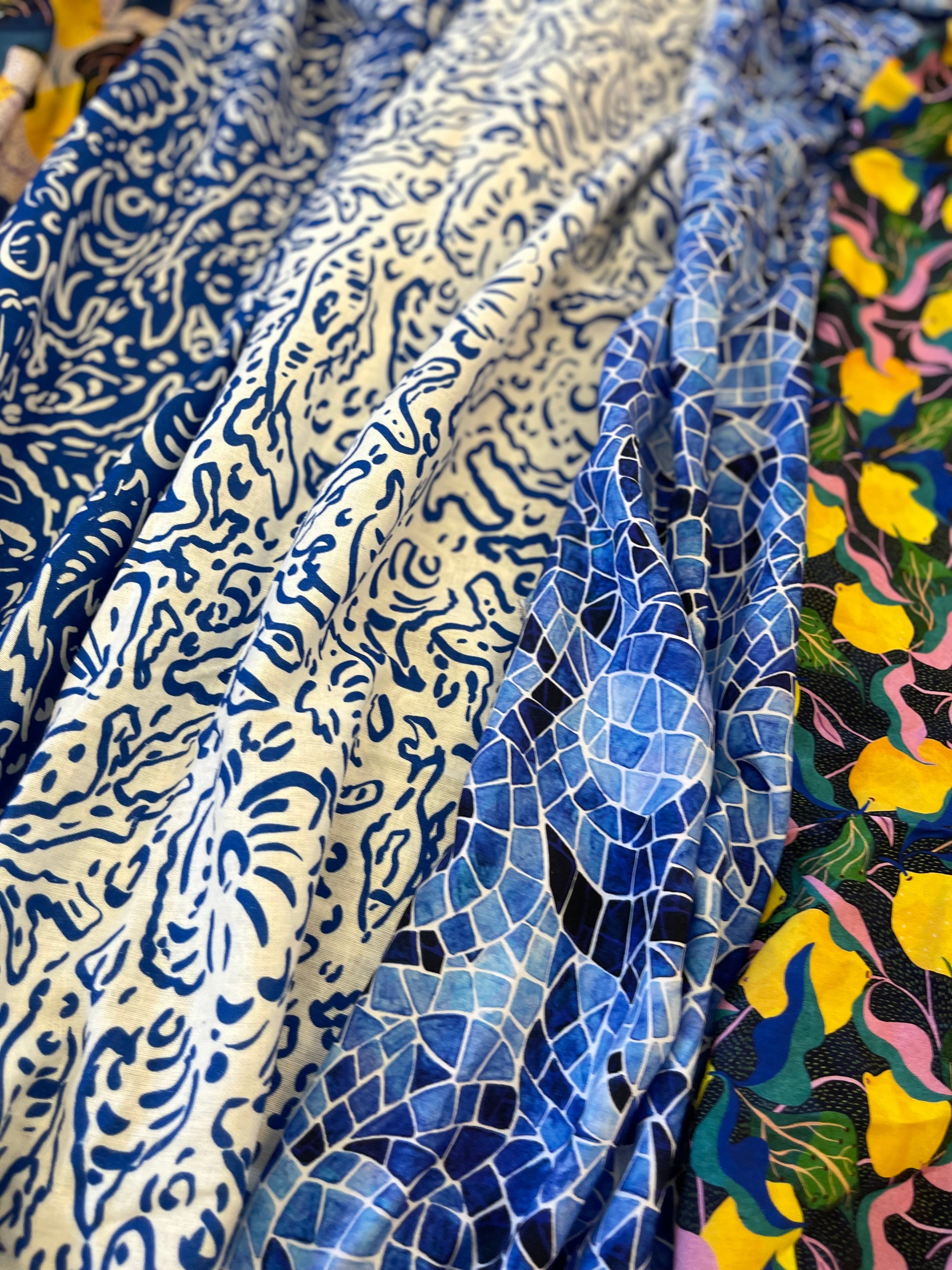 Adventure - Sealife Off-White Linen Viscose Blend Fabric