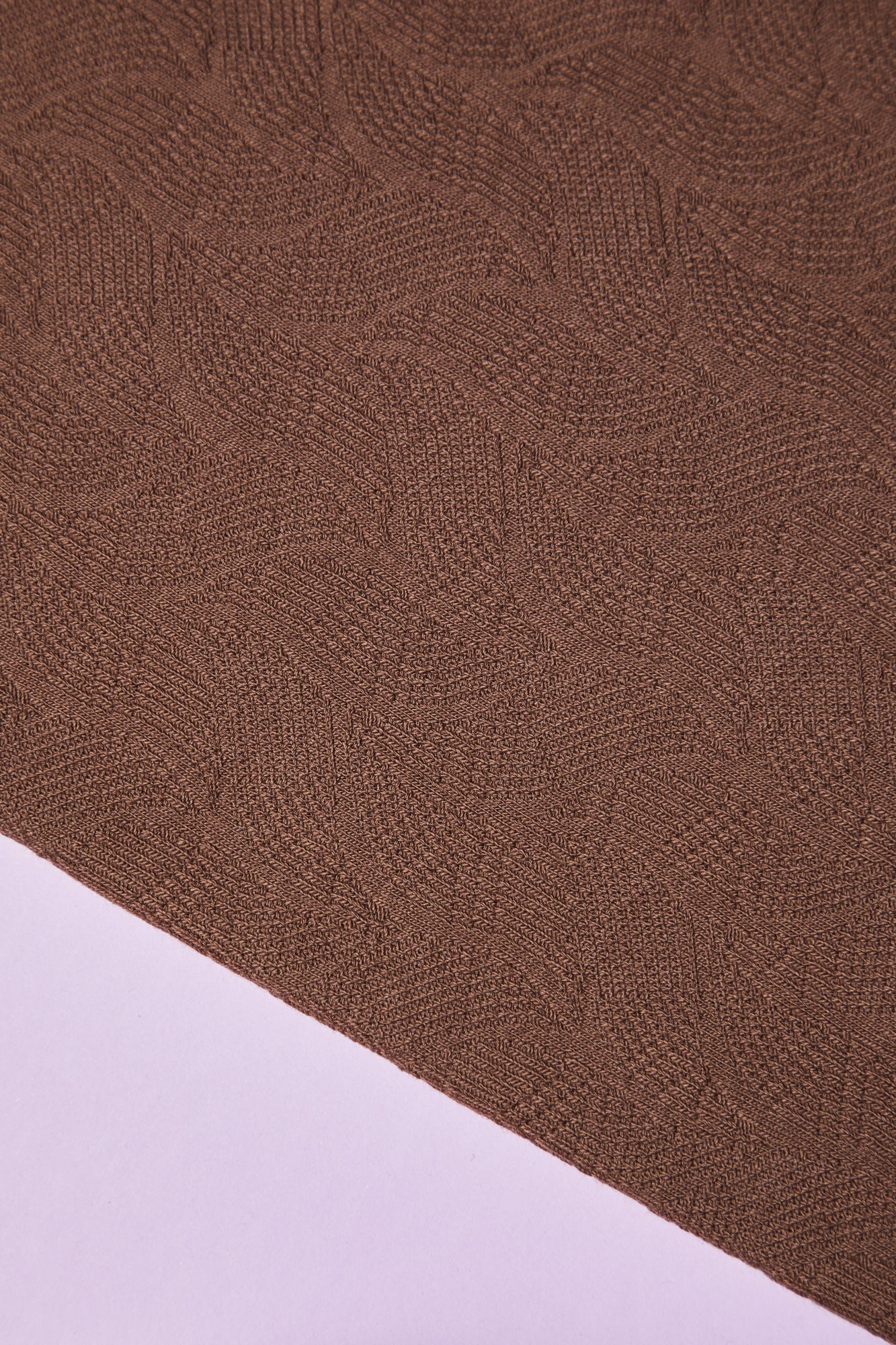 Mind The MAKER - Organic Leaf Jacquard Knit in Dust Brown