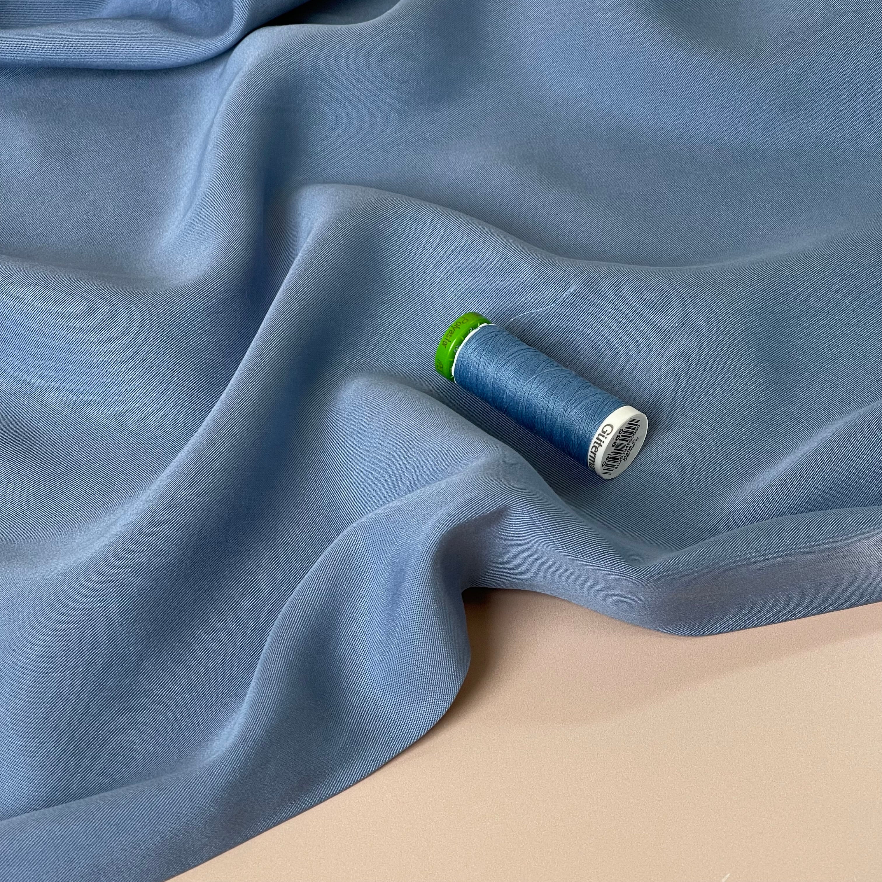 Lush in Blue TENCEL™ Lyocell Sandwashed Twill