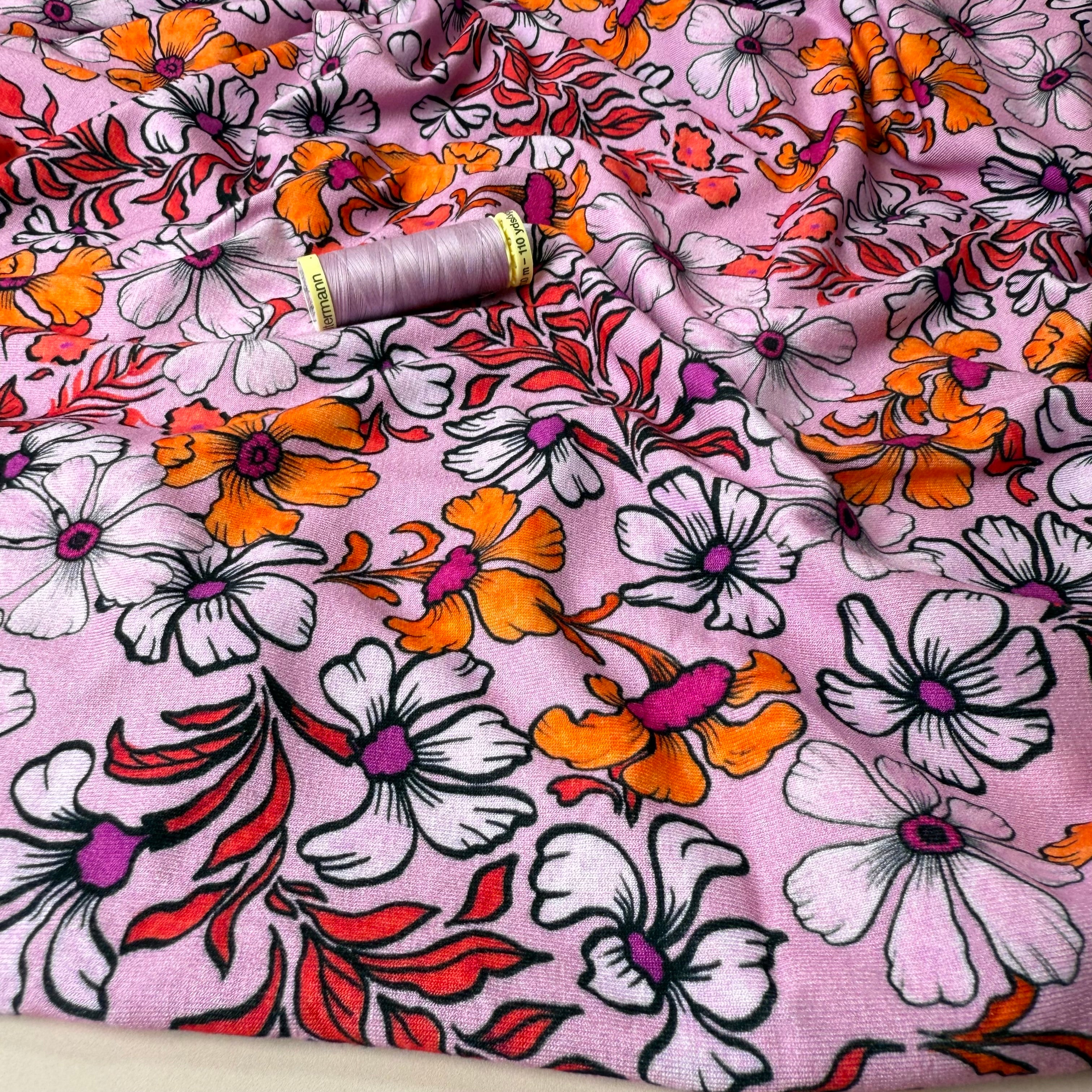 Danish Design - Cosmos Flowers ECOVERVO™ Viscose Jersey