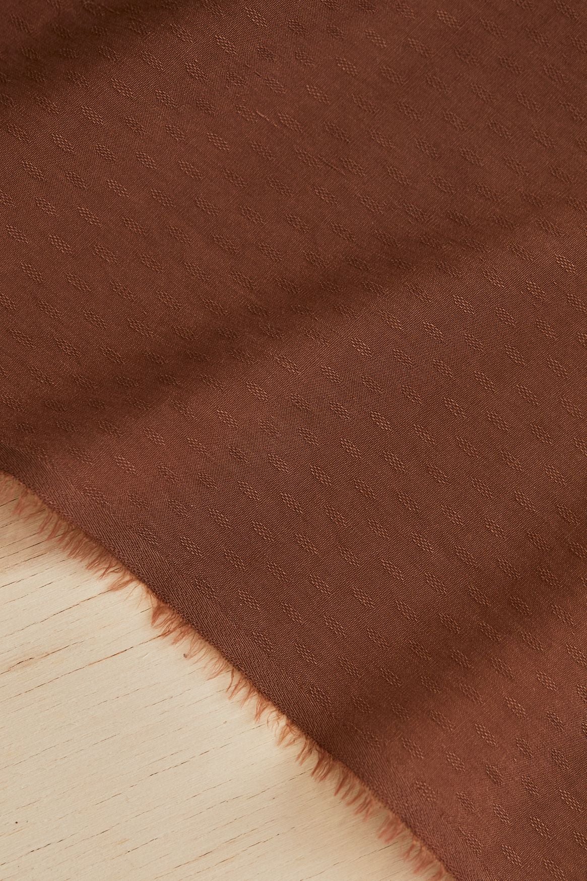 REMNANT 1.9 Metres - Meet MILK - Pecan Light Diamond Jacquard with TENCEL™ fibers