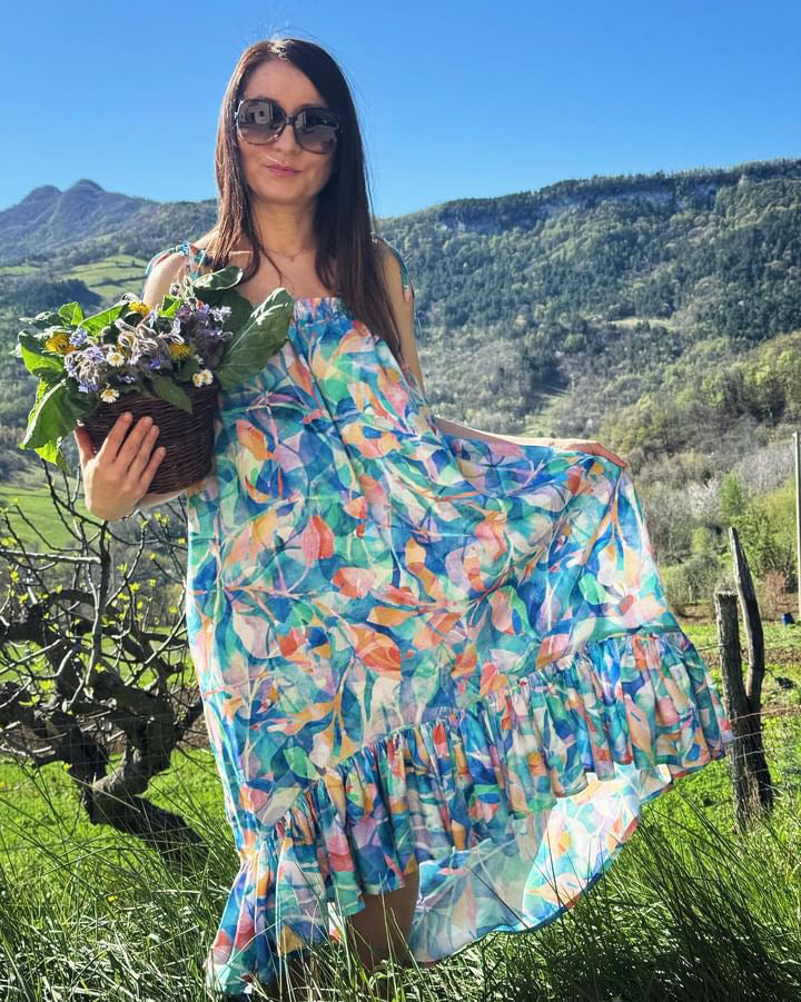 Summer Party - Painted Foliage Coast Viscose Fabric