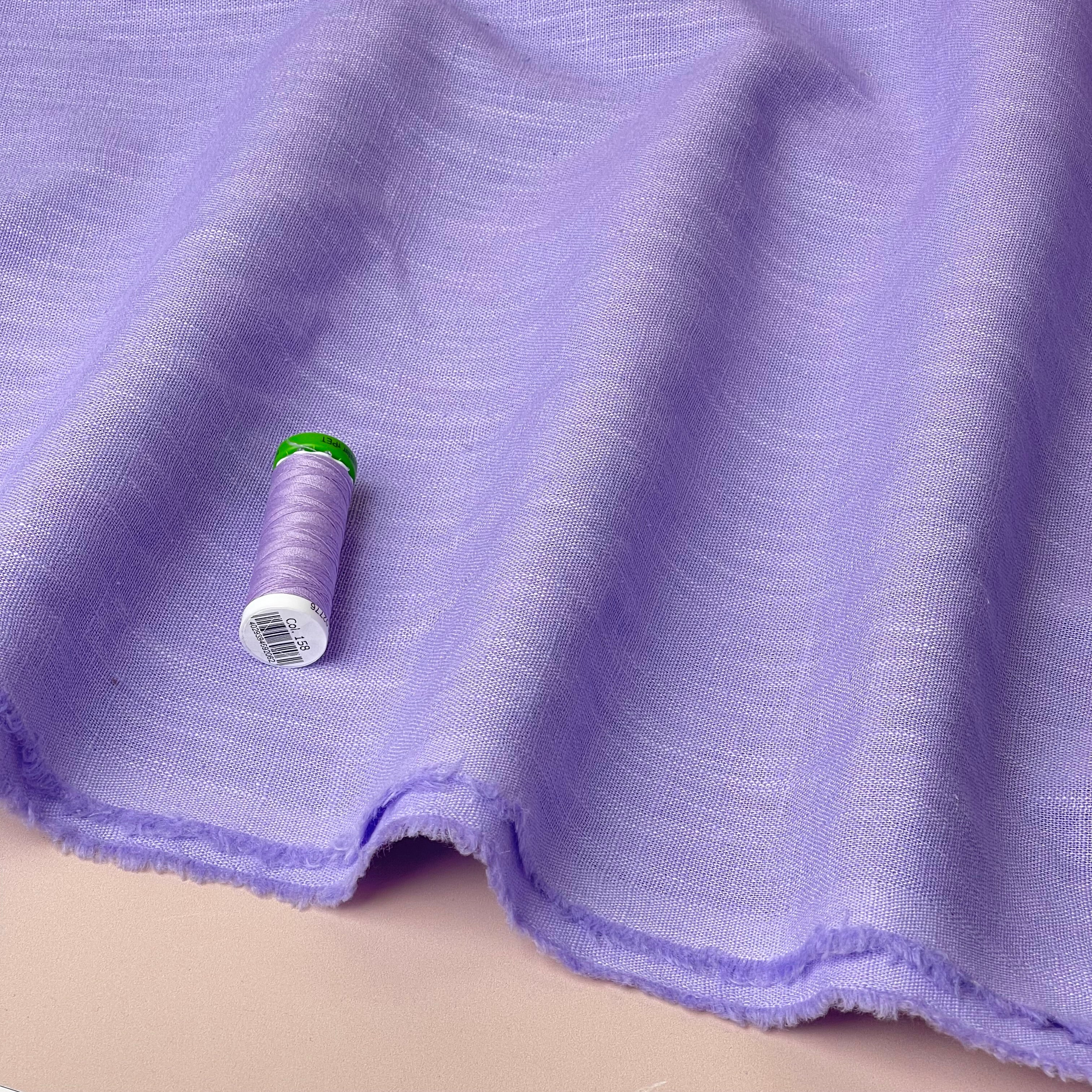 Breeze Spring Lilac - Enzyme Washed Linen Cotton Fabric