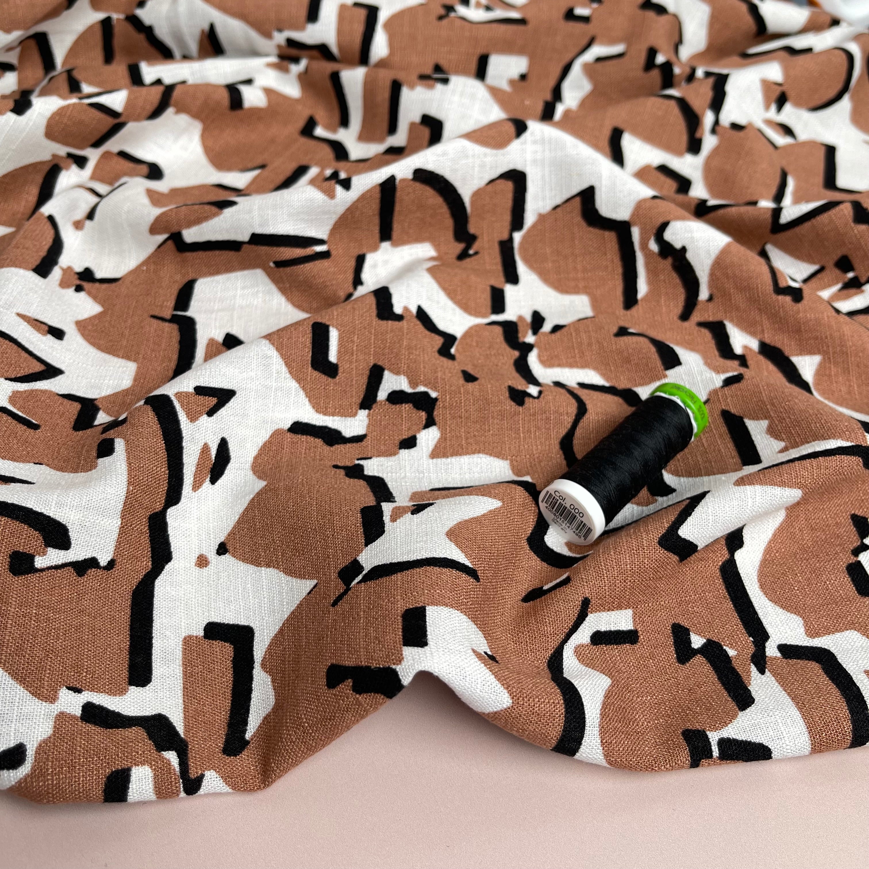 Shapes Sienna Linen Viscose Blend Fabric