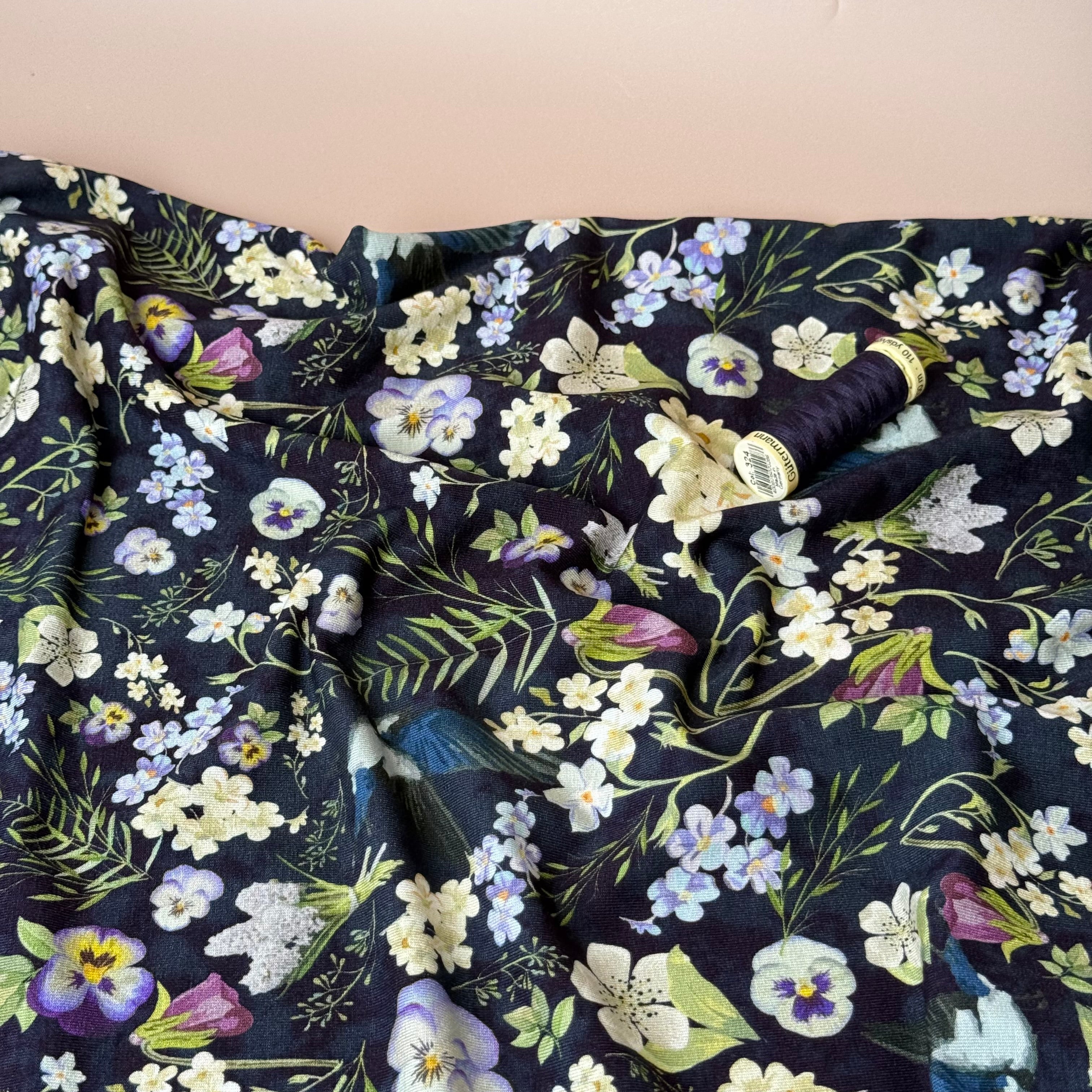 Danish Design - Meadow Flowers & Birds ECOVERVO™ Viscose Jersey