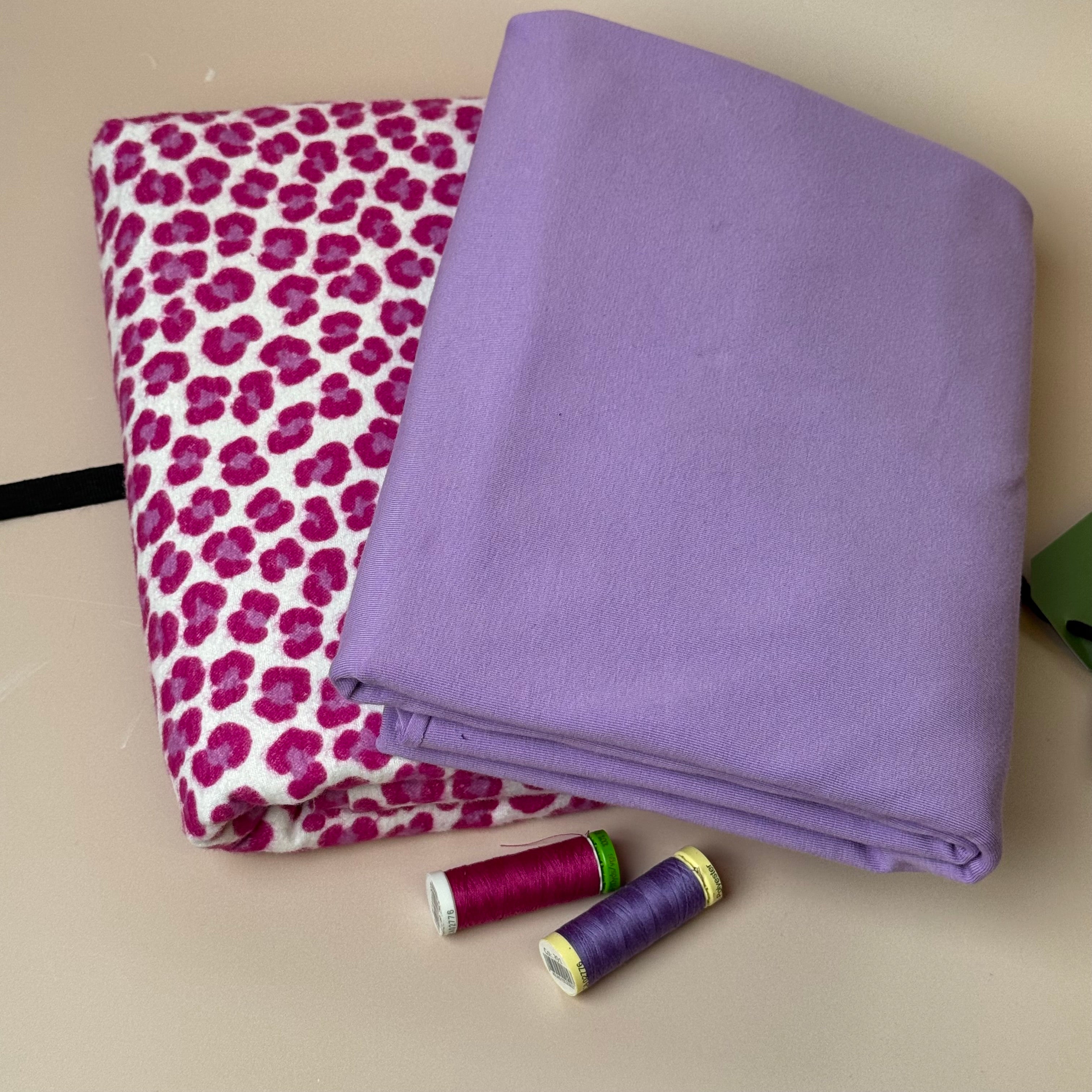 Limited Edition - Luxury Pyjama Kit with Pink Leopard Cotton Flannel and Jersey