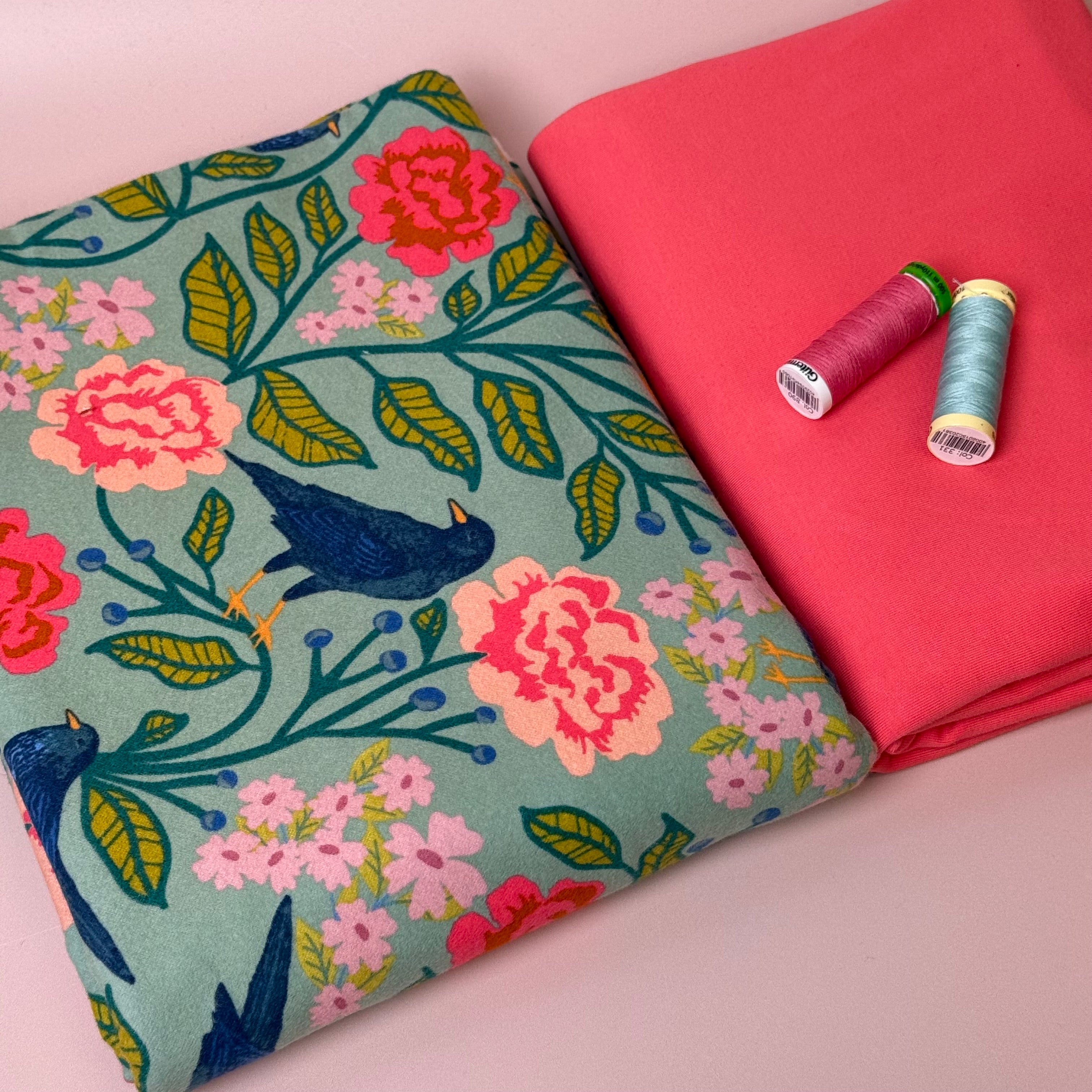 Art Gallery Fabrics - Blackbird Aviary Cotton Flannel from Starling