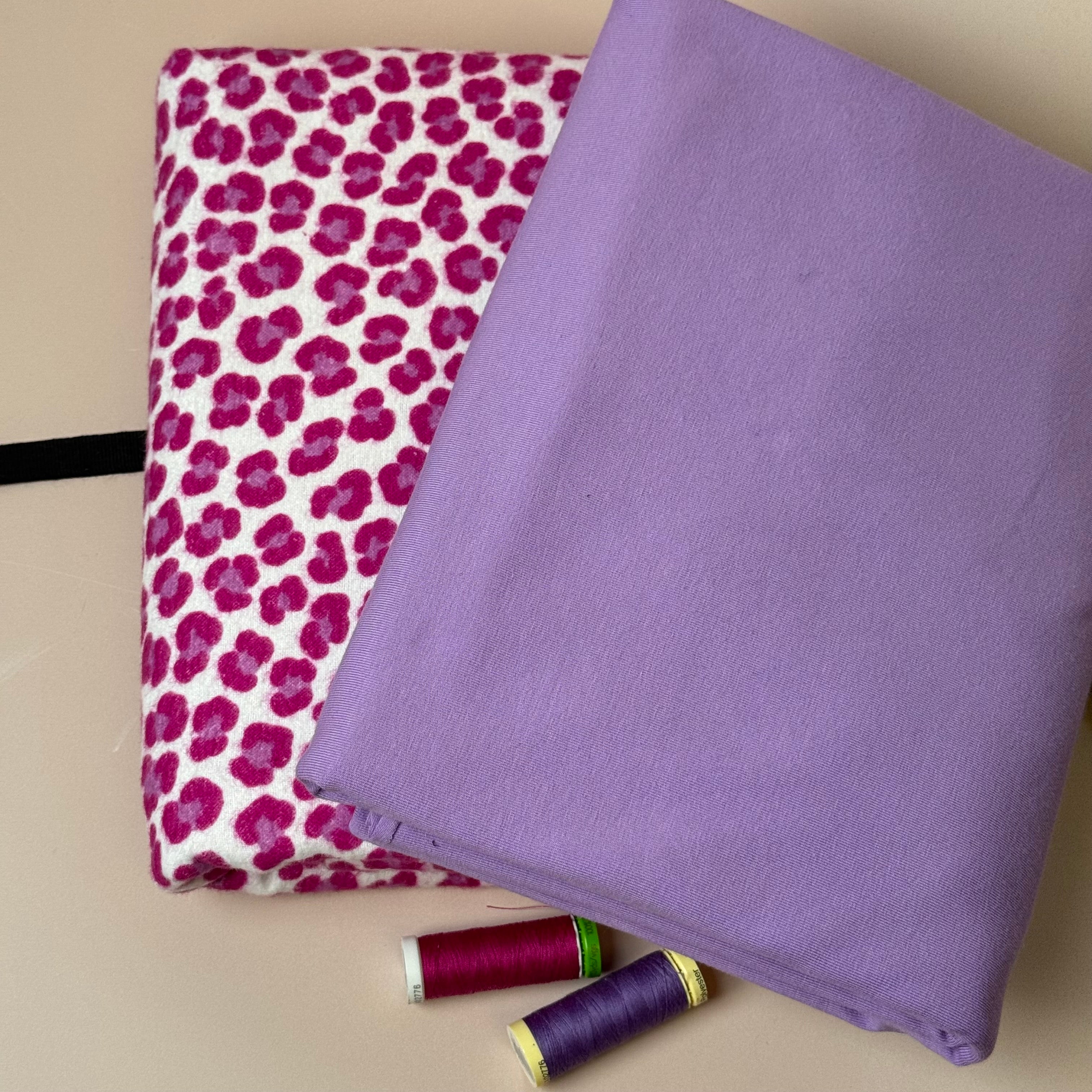 Limited Edition - Luxury Pyjama Kit with Pink Leopard Cotton Flannel and Jersey