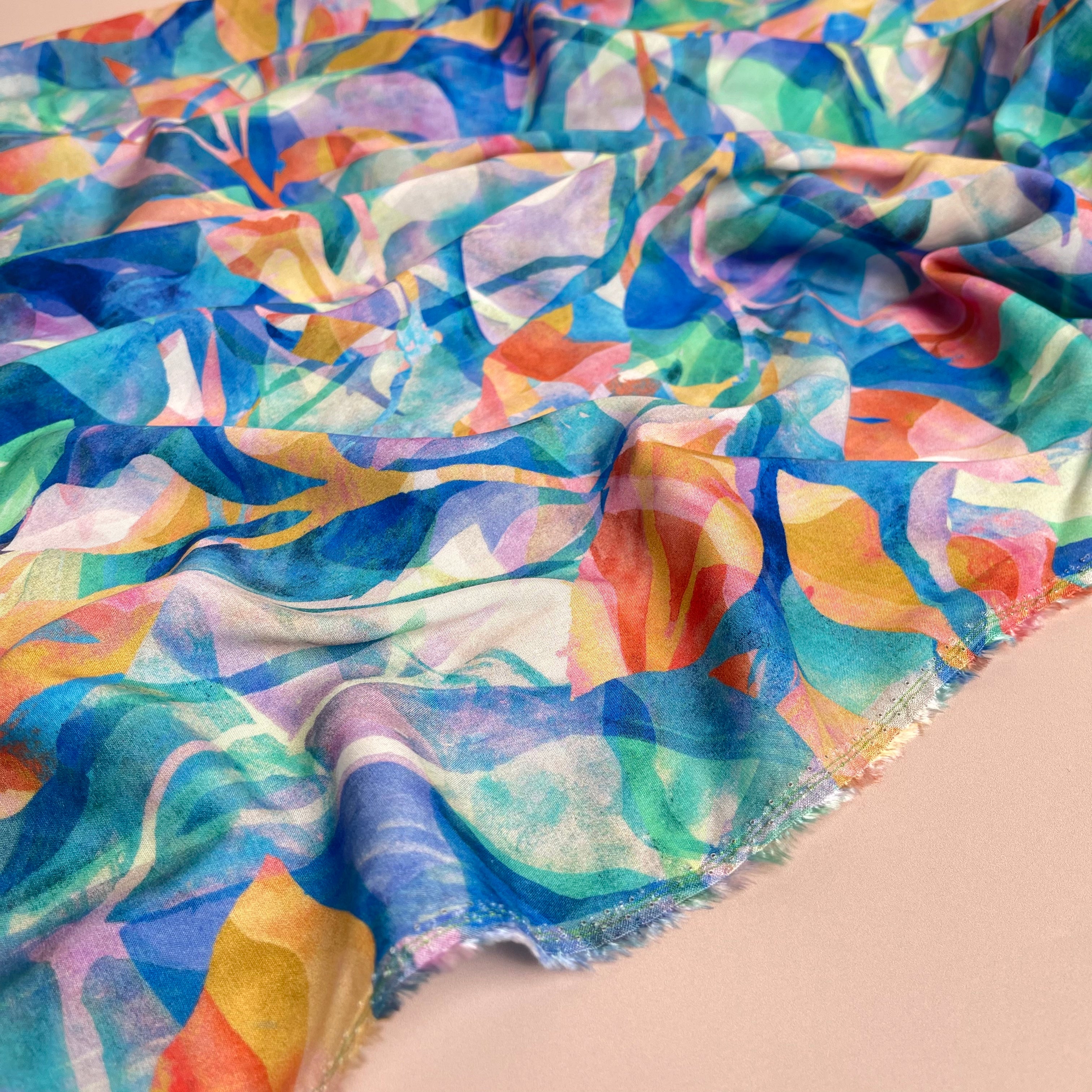 Summer Party - Painted Foliage Coast Viscose Fabric