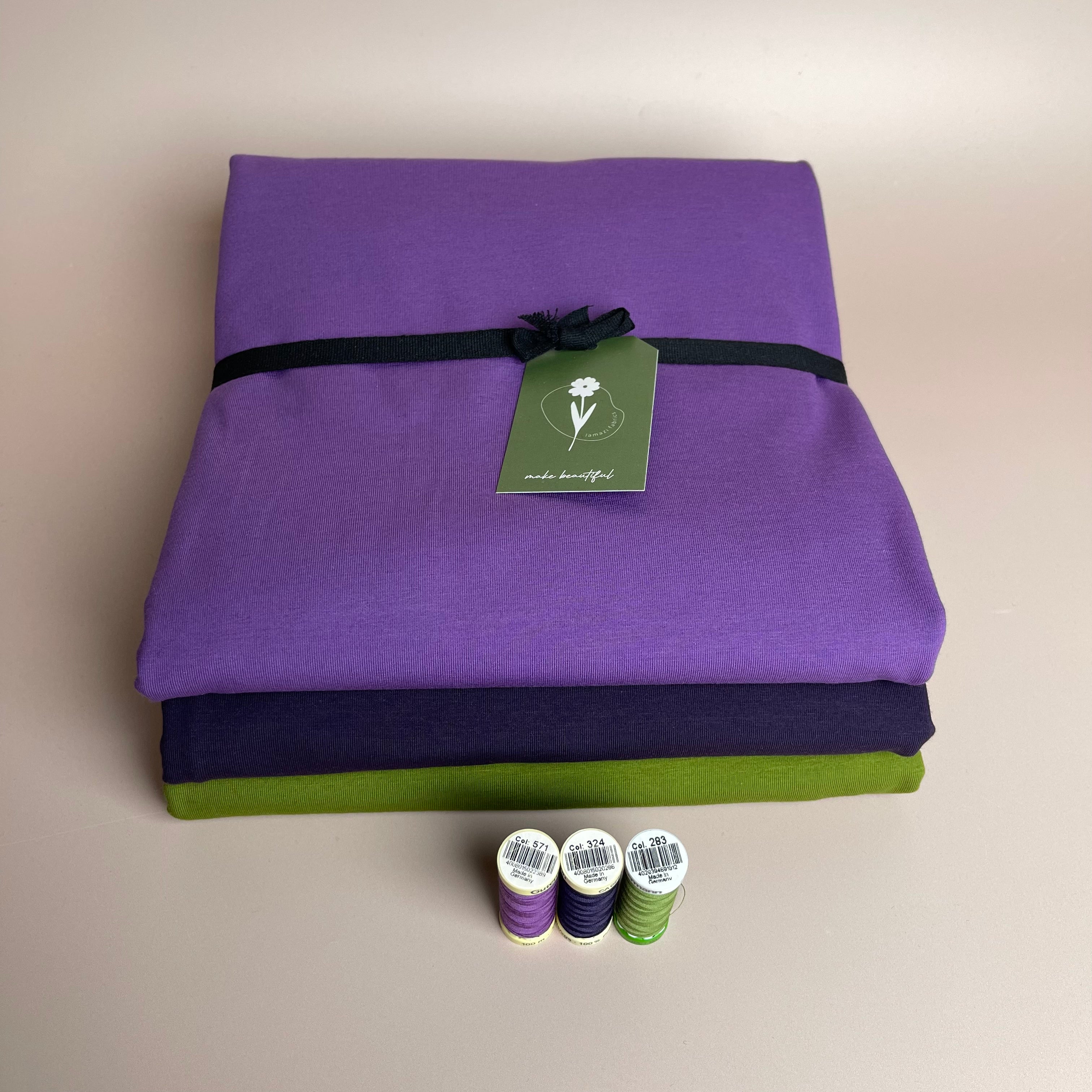 Colour Bundles - Succulents Essential Chic Cotton Jersey Fabrics