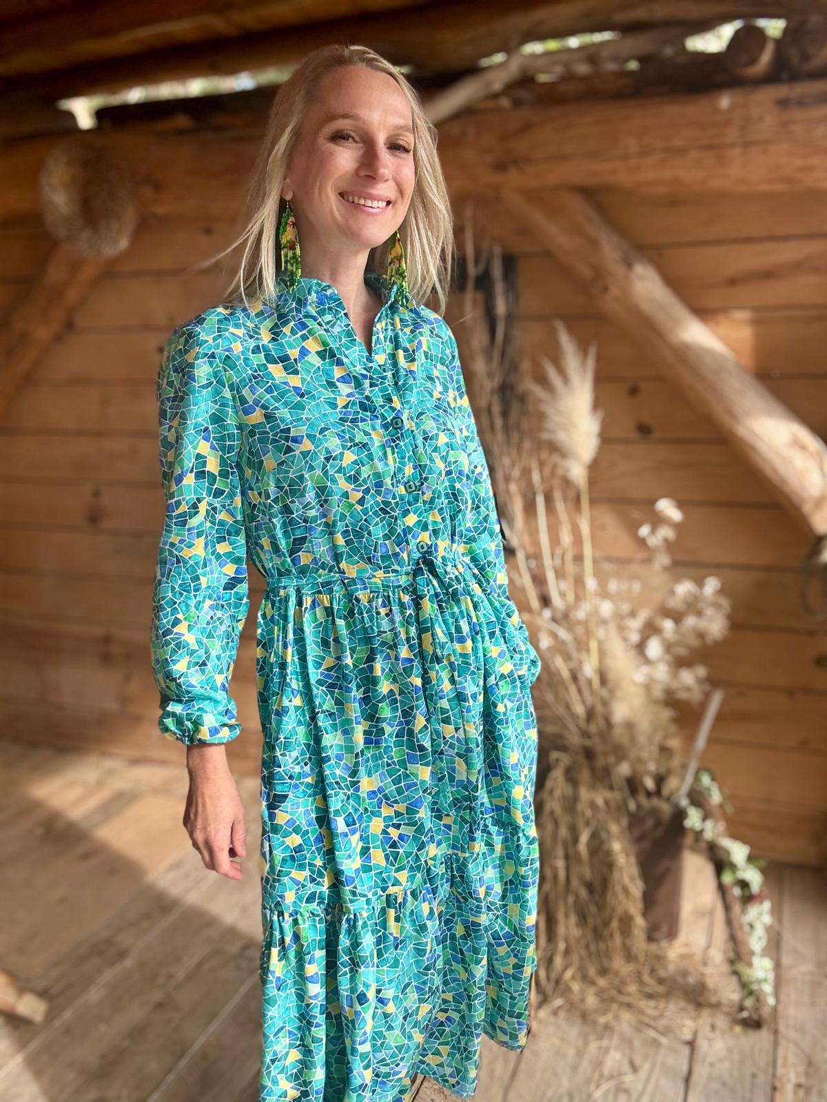 Adventure - Mosaics Viscose in Emerald