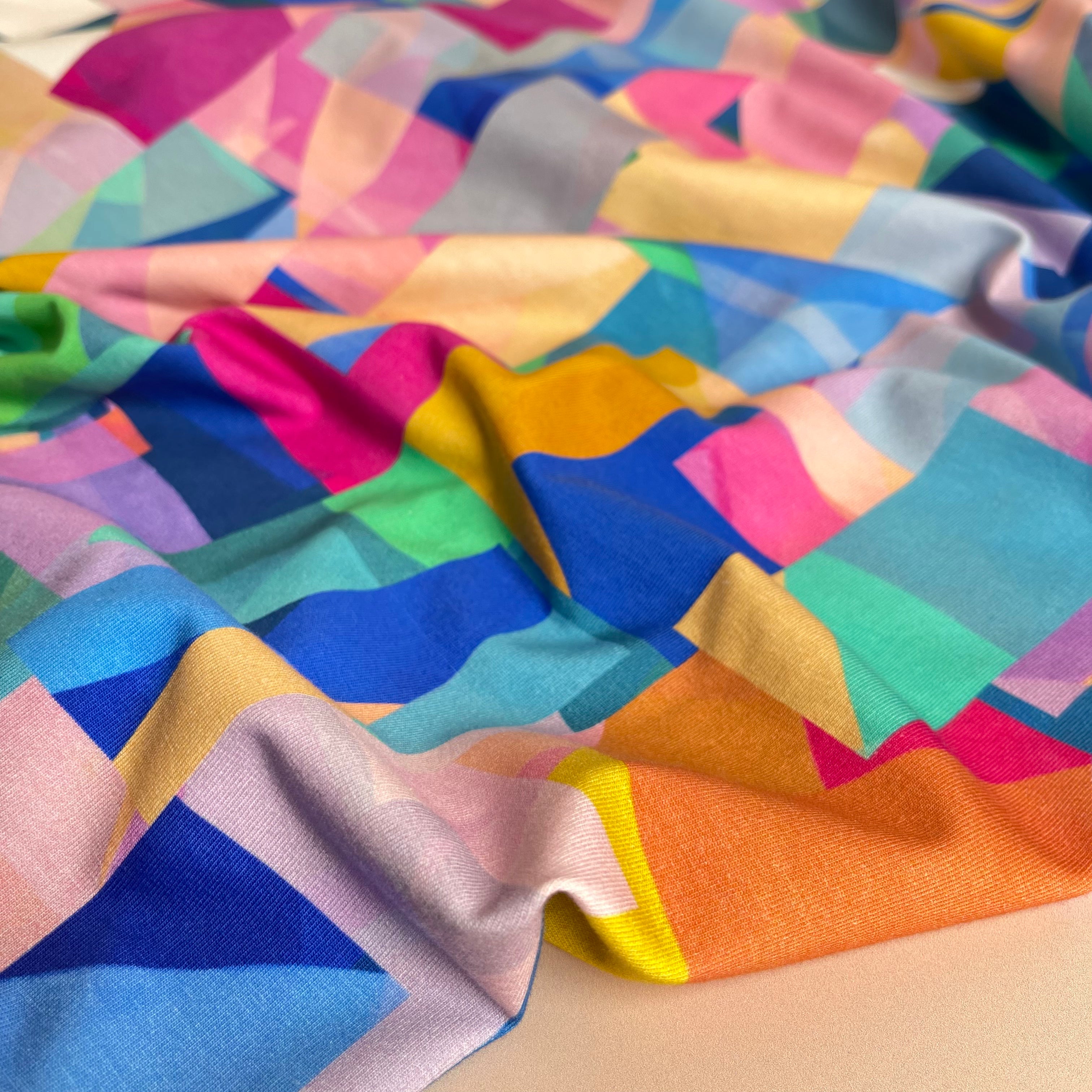 REMNANT 1.4 Metres - Seaglass Blue Organic Cotton Jersey
