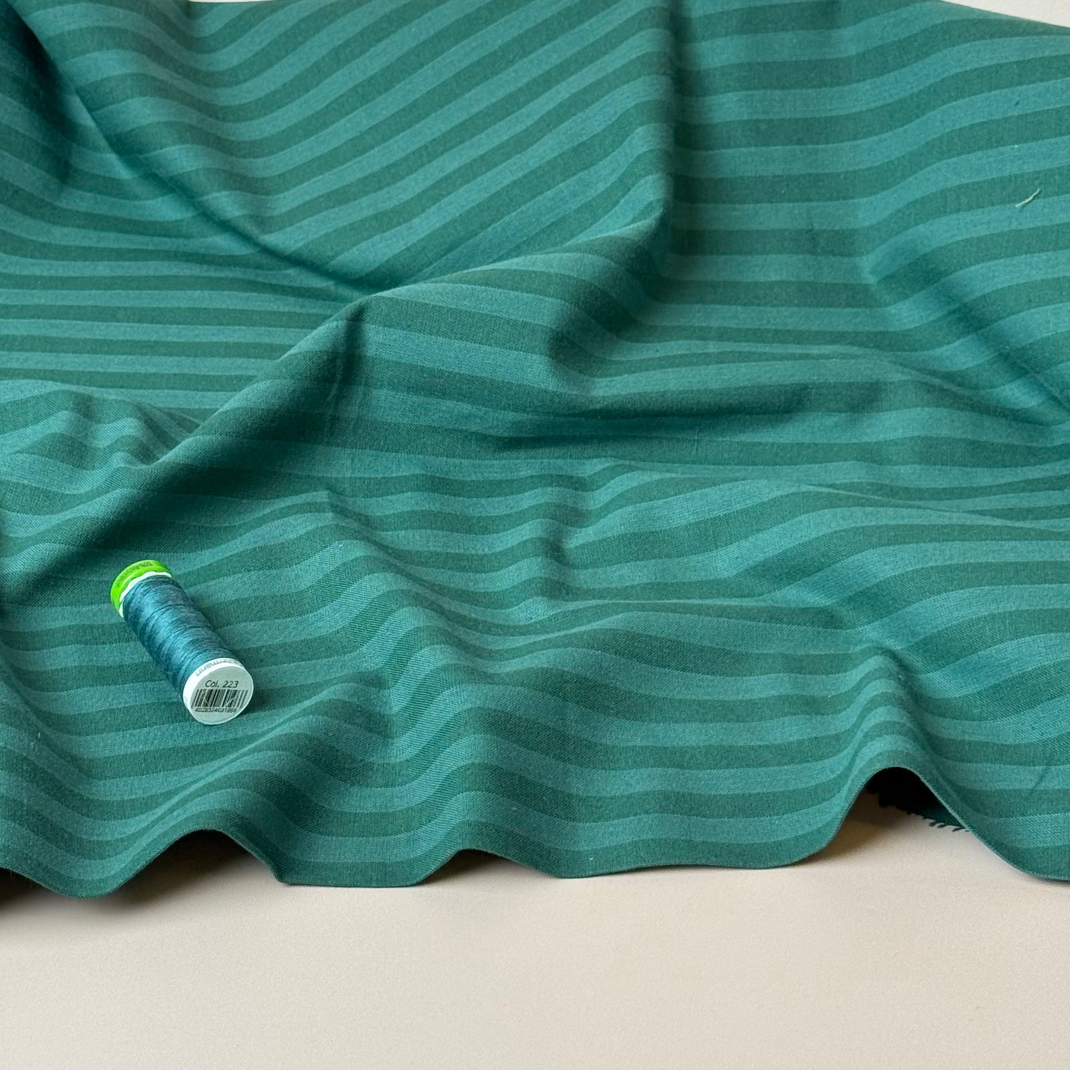 Fableism Supply Co - Sun Stripes in Bottle Green Yarn Dyed Cotton