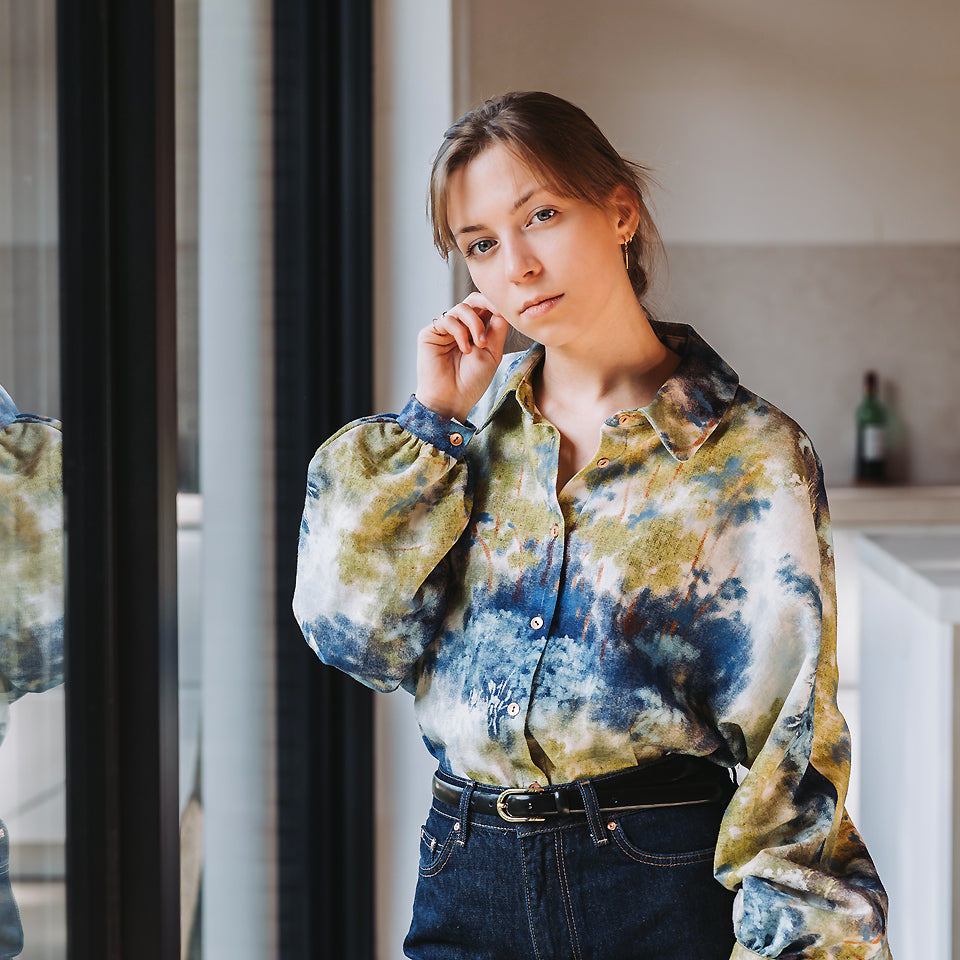 See You At Six - Dreamy Forest Linen Viscose Fabric