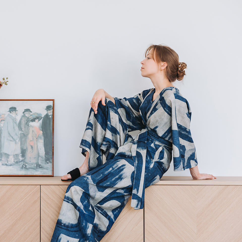 See You At Six - Drifting Course Linen Viscose Fabric