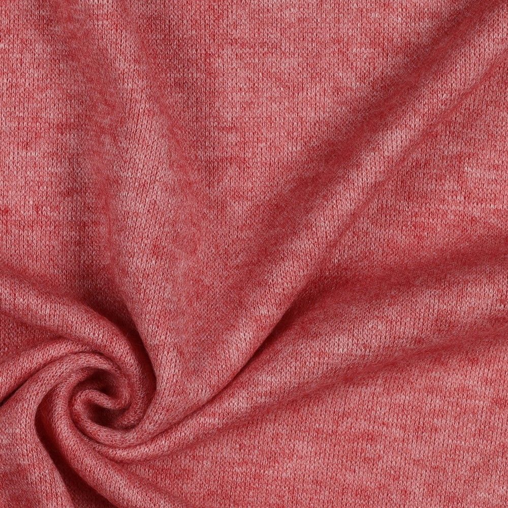 REMNANT 0.78 metre - Snug Viscose Blend Sweater Knit in Coral Melange
