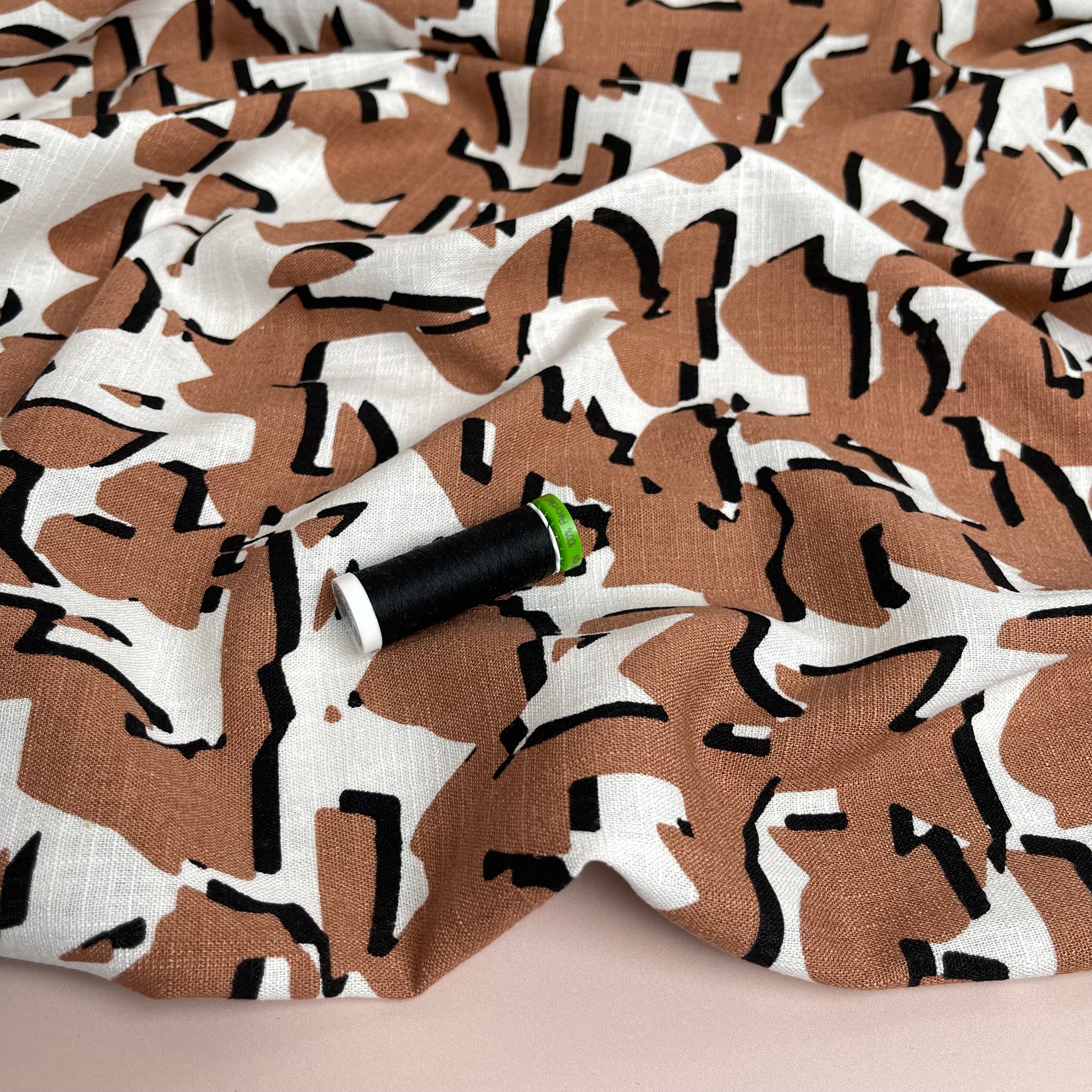 Shapes Sienna Linen Viscose Blend Fabric