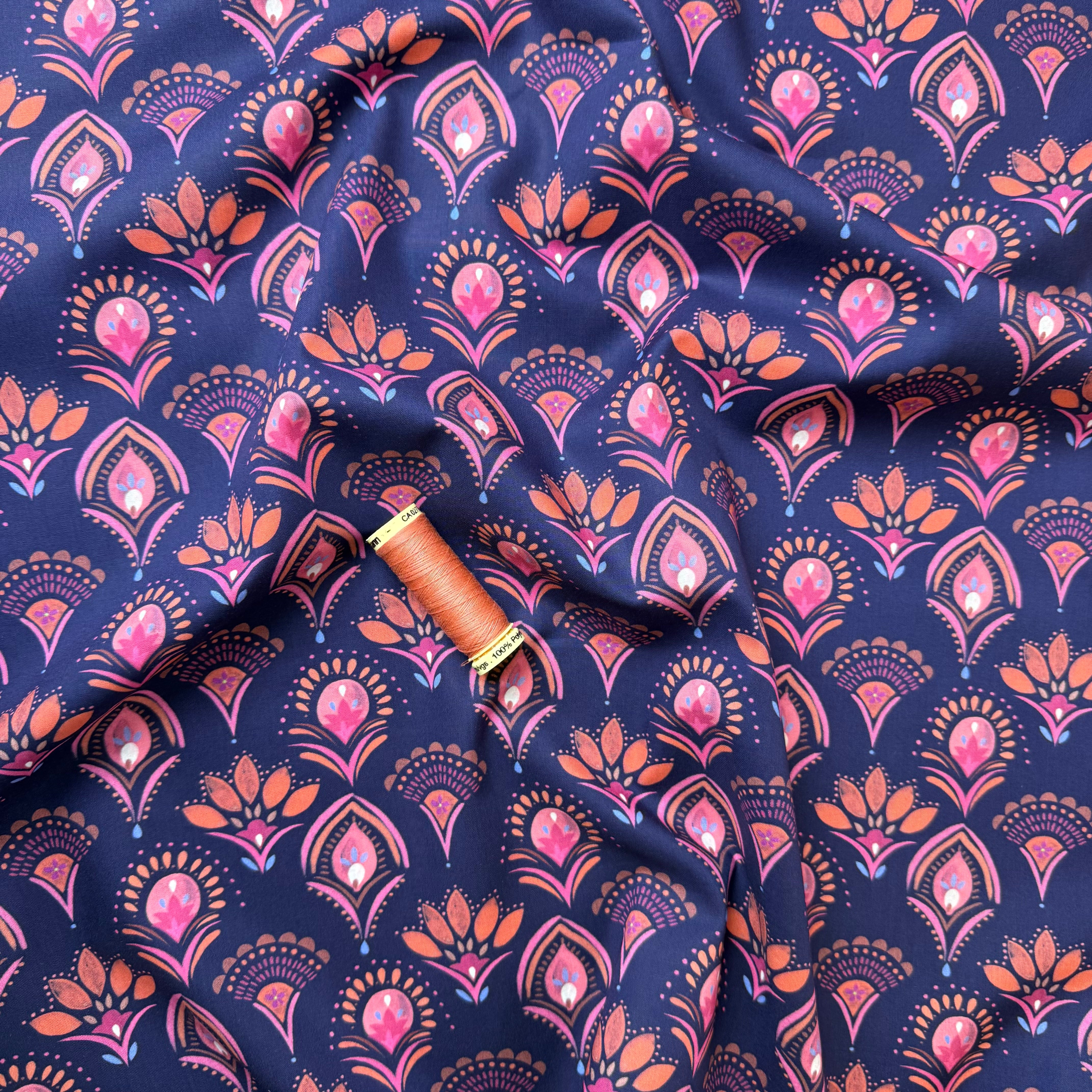 Ornament Flowers Fine Cotton Poplin Fabric