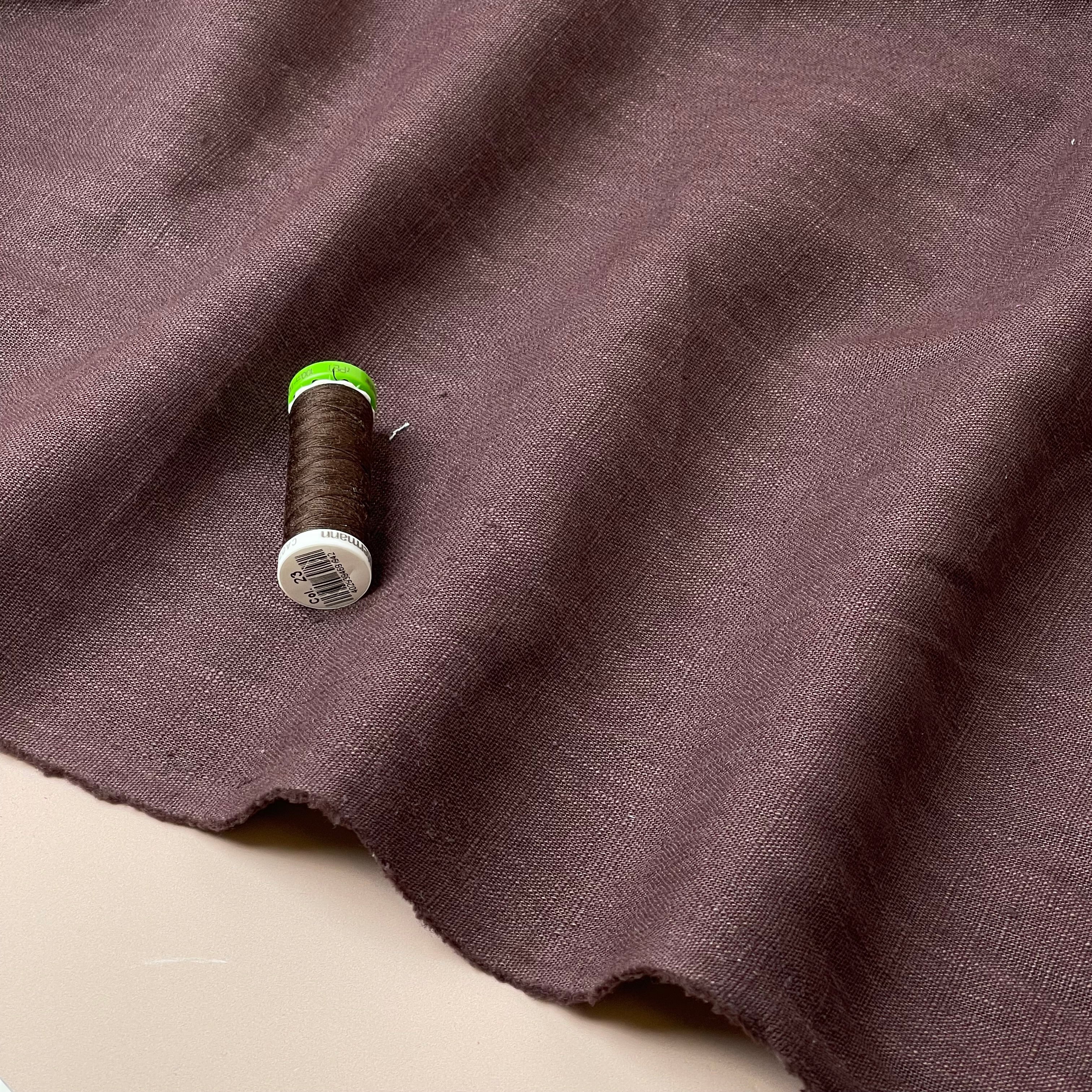 Breeze Chocolate Brown - Enzyme Washed Pure Linen Fabric
