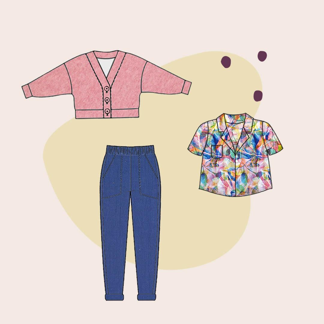 Sewing Kit - The Donny Shirt in Painted Foliage Linen