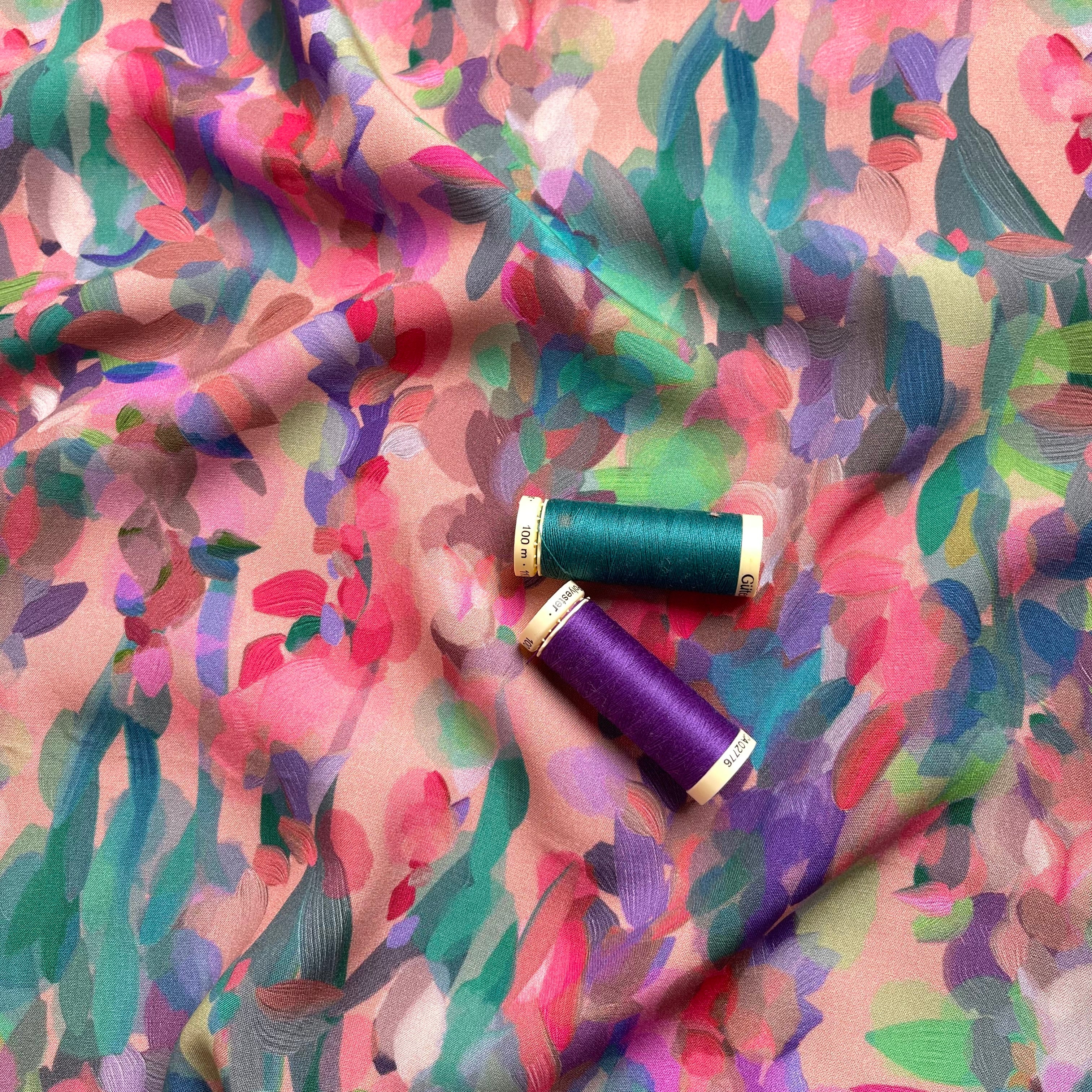 Summer Party - Lupine Petals Blush ECOVERO™ Viscose