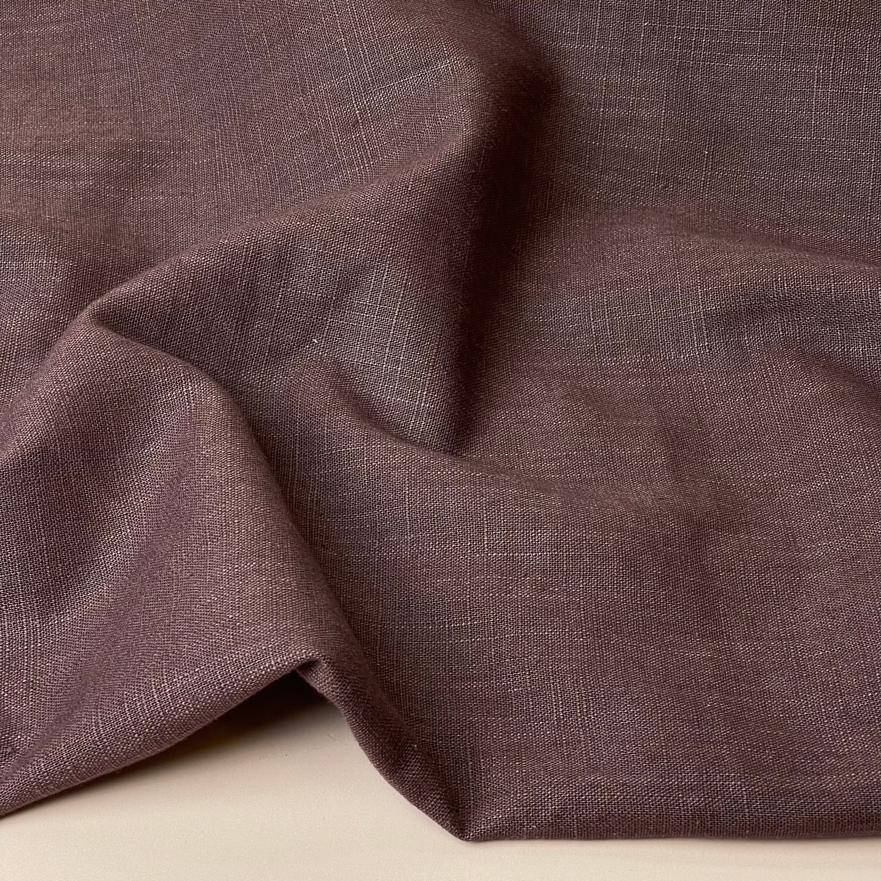 Breeze Chocolate Brown - Enzyme Washed Pure Linen Fabric