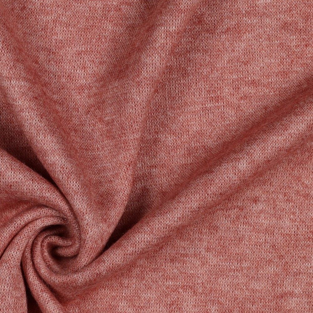 REMNANT 0.45 Metre - Snug Viscose Blend Sweater Knit in Canyon Clay Melange