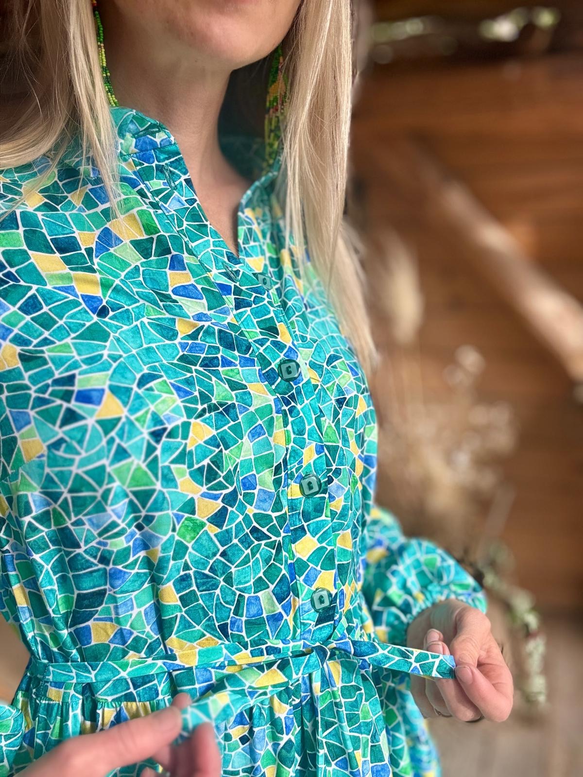 Adventure - Mosaics Viscose in Emerald