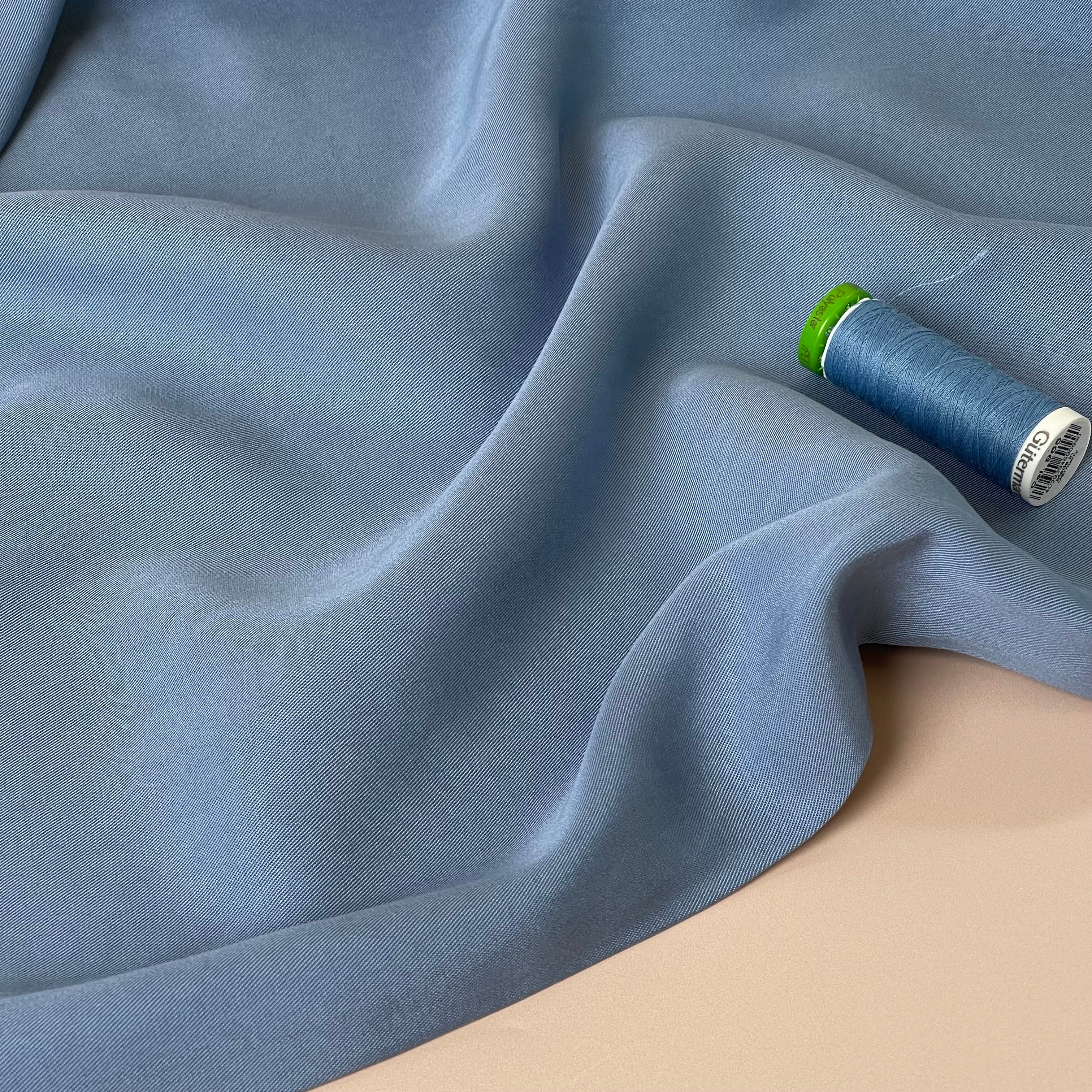 Lush in Blue TENCEL™ Lyocell Sandwashed Twill