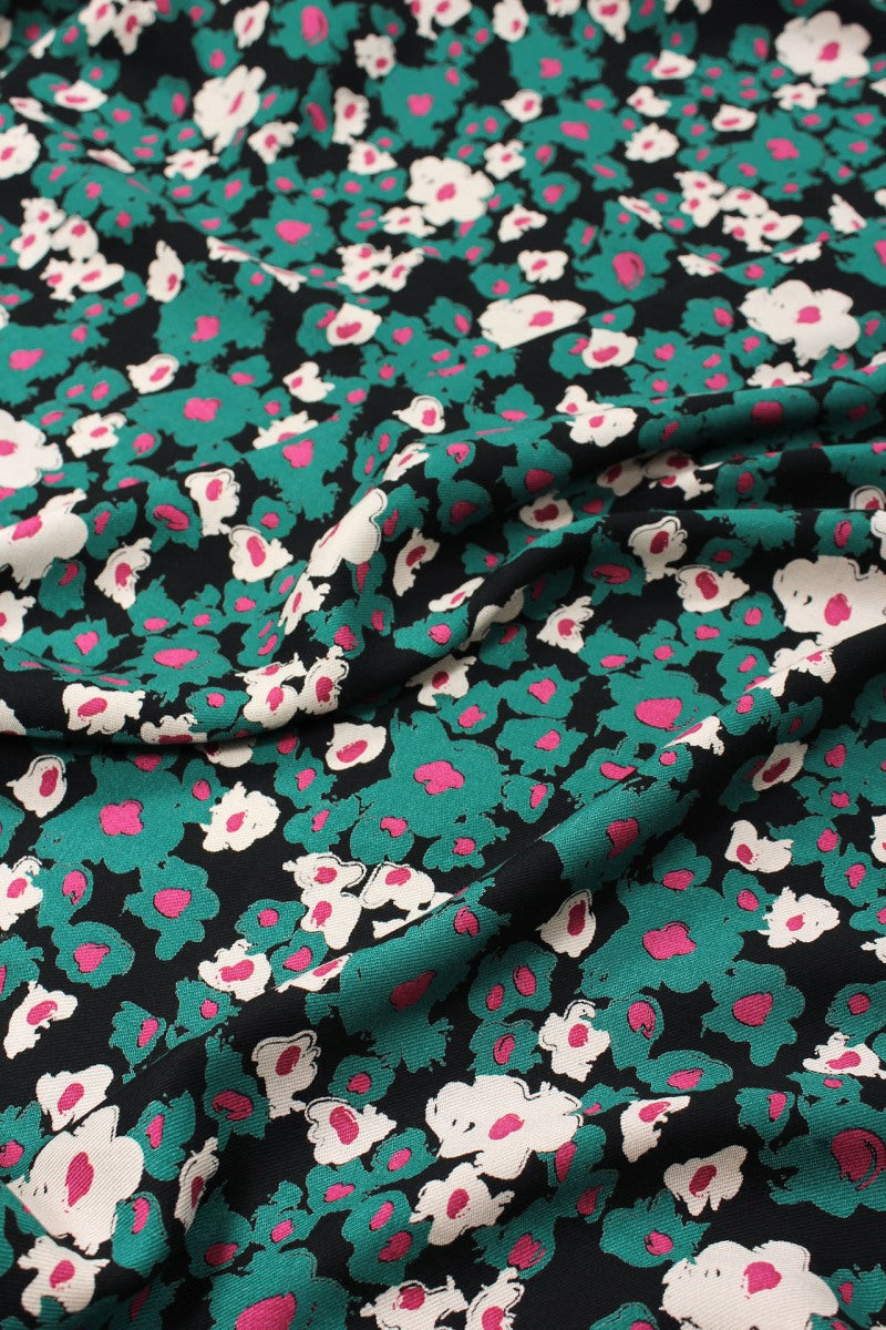 Églantine & Zoé - Carlota Black Liquorish ECOVERO™ Viscose Twill Fabric