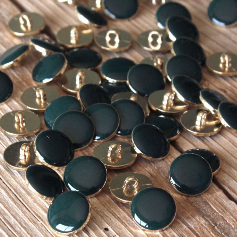 Églantine & Zoé - Fir Green and Gold 20mm