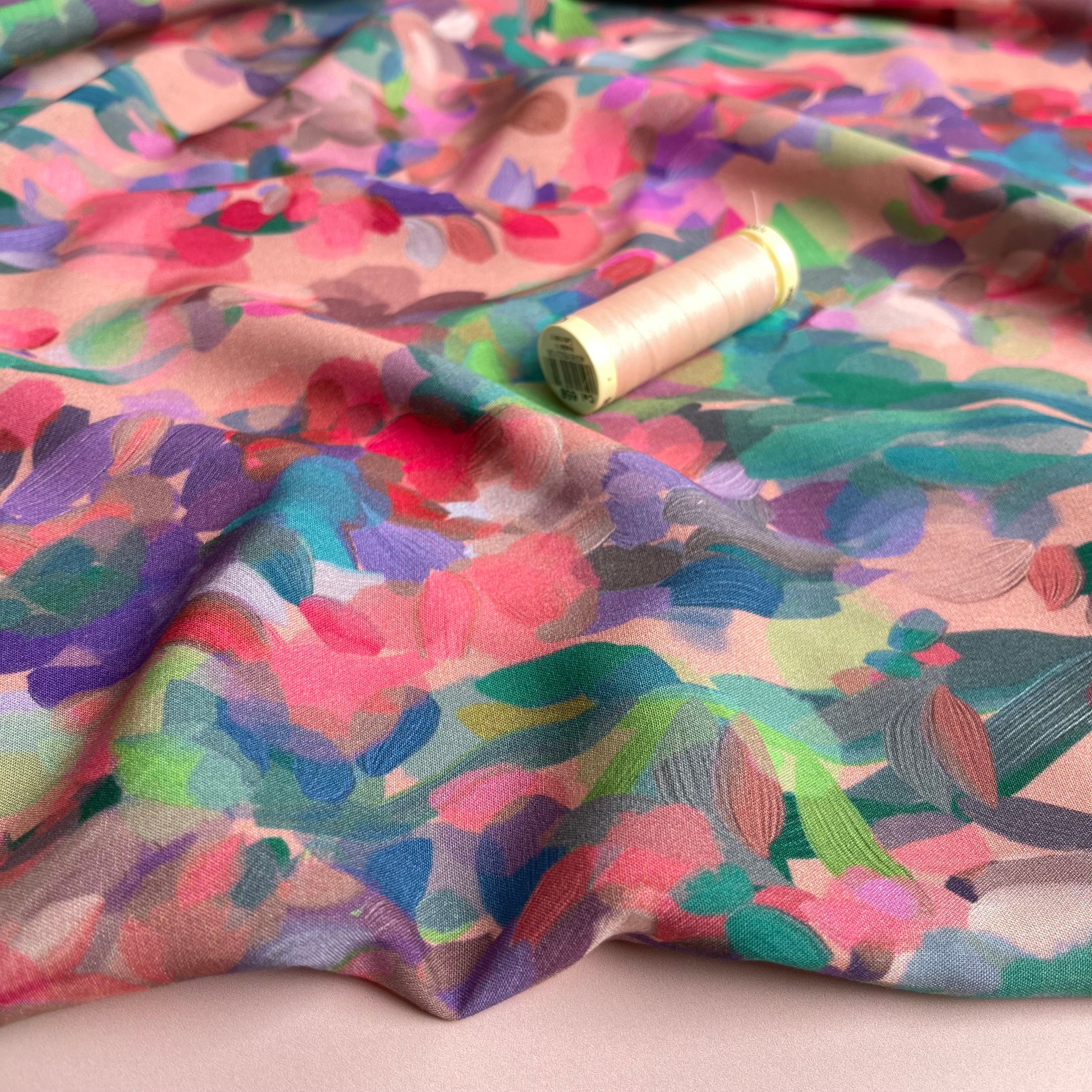 Summer Party - Lupine Petals Blush ECOVERO™ Viscose