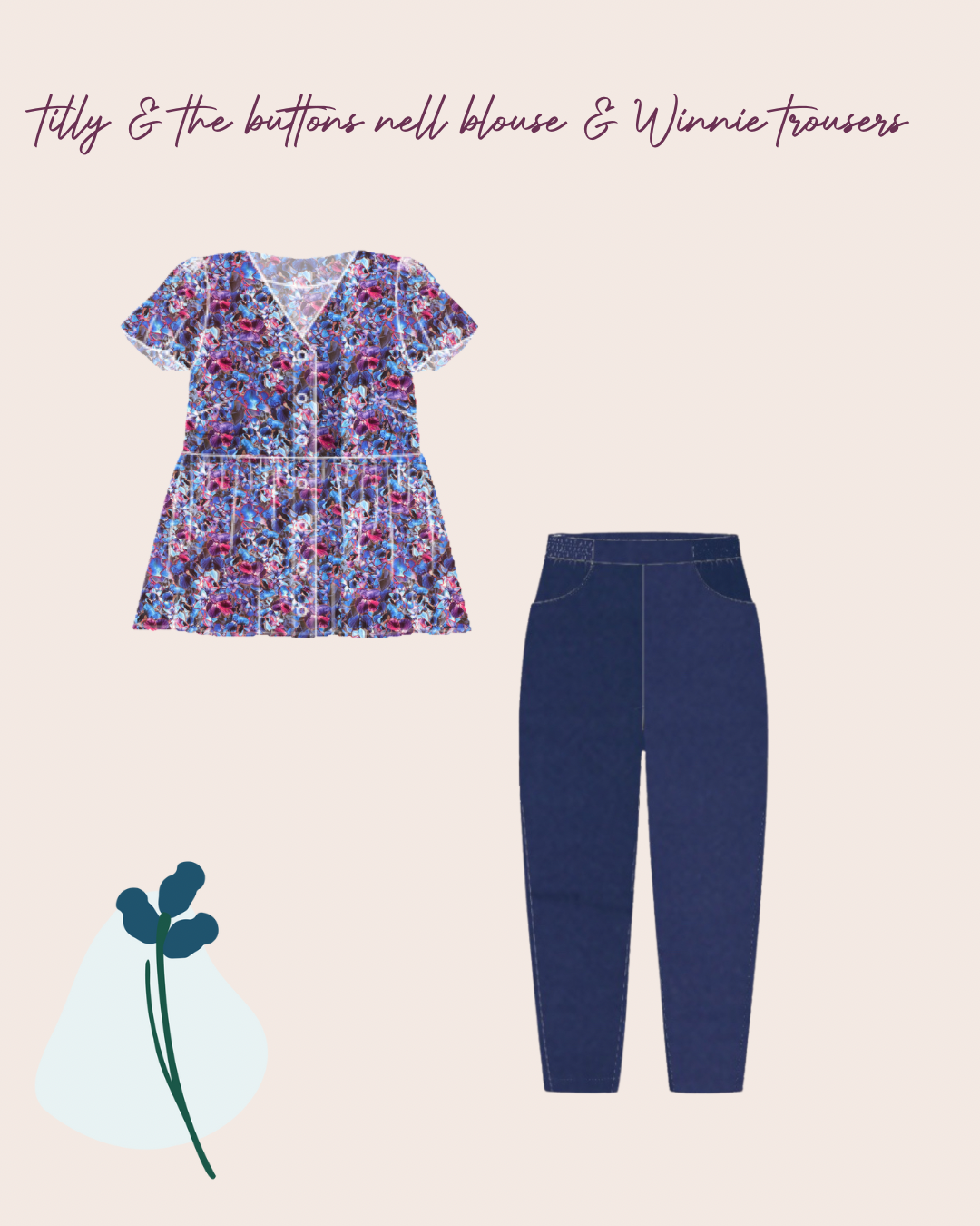 Rosella Romantic Pansies Viscose Twill with Stretch